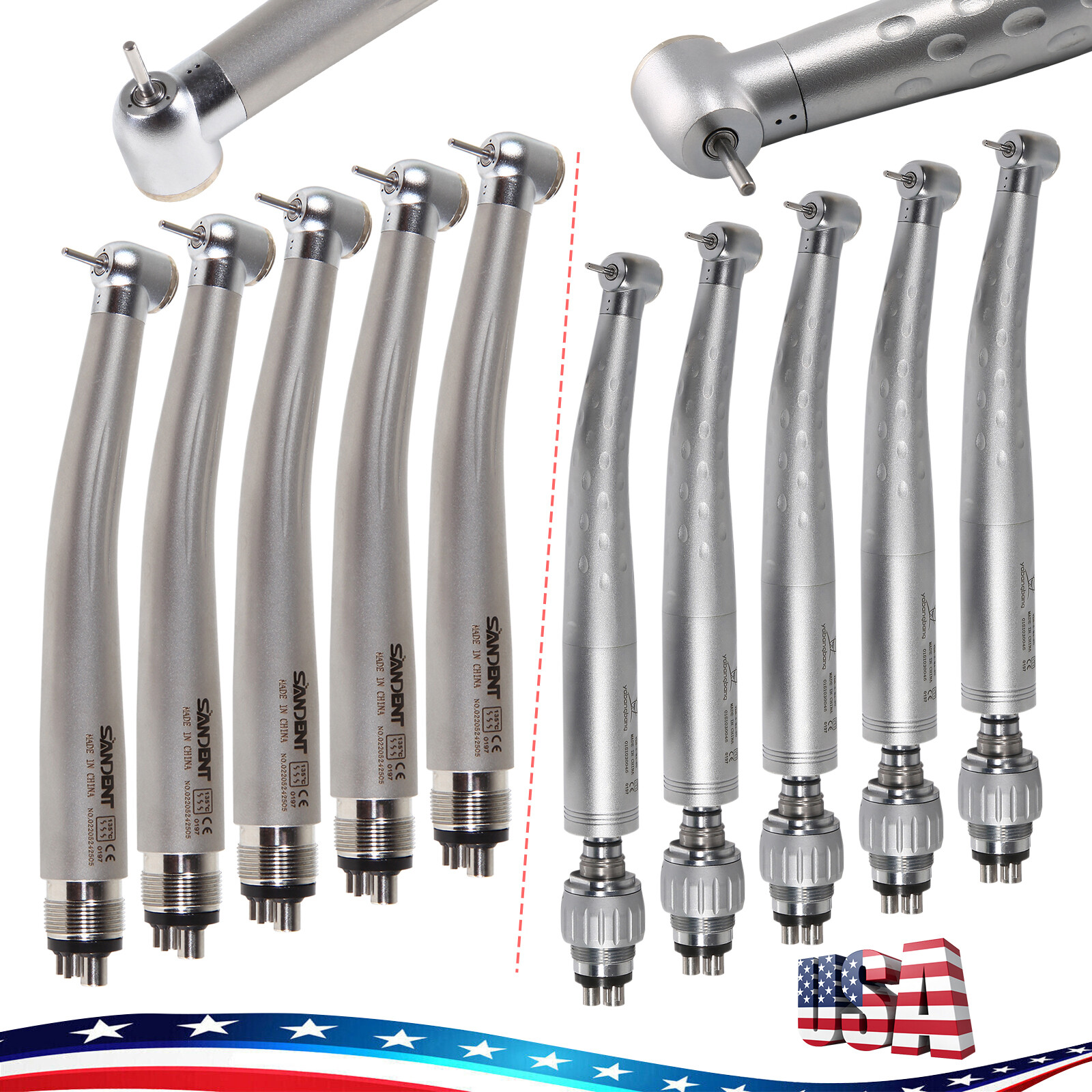 STNABM GB4 Fit NSK KaV Dental High Speed Handpiece Push Button Turbine 4Hole