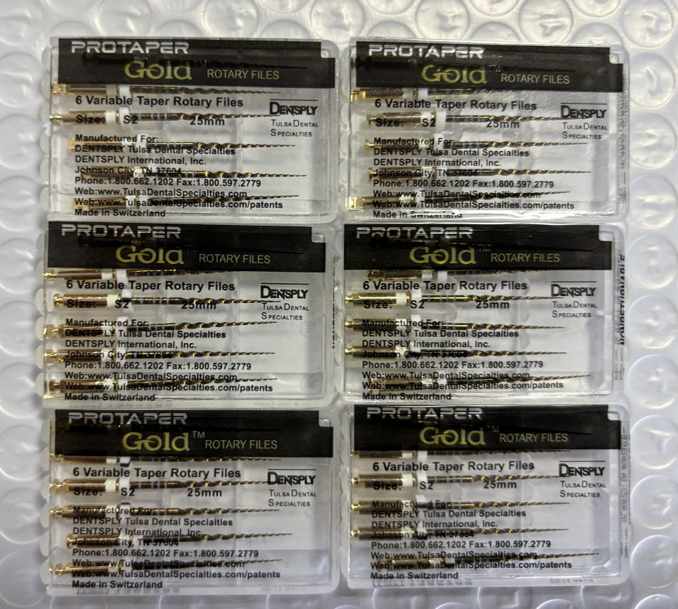 Dentsply Protaper Gold Rotary Files 21mm/25mm/31mm Tulsa Assorted Endodontics US