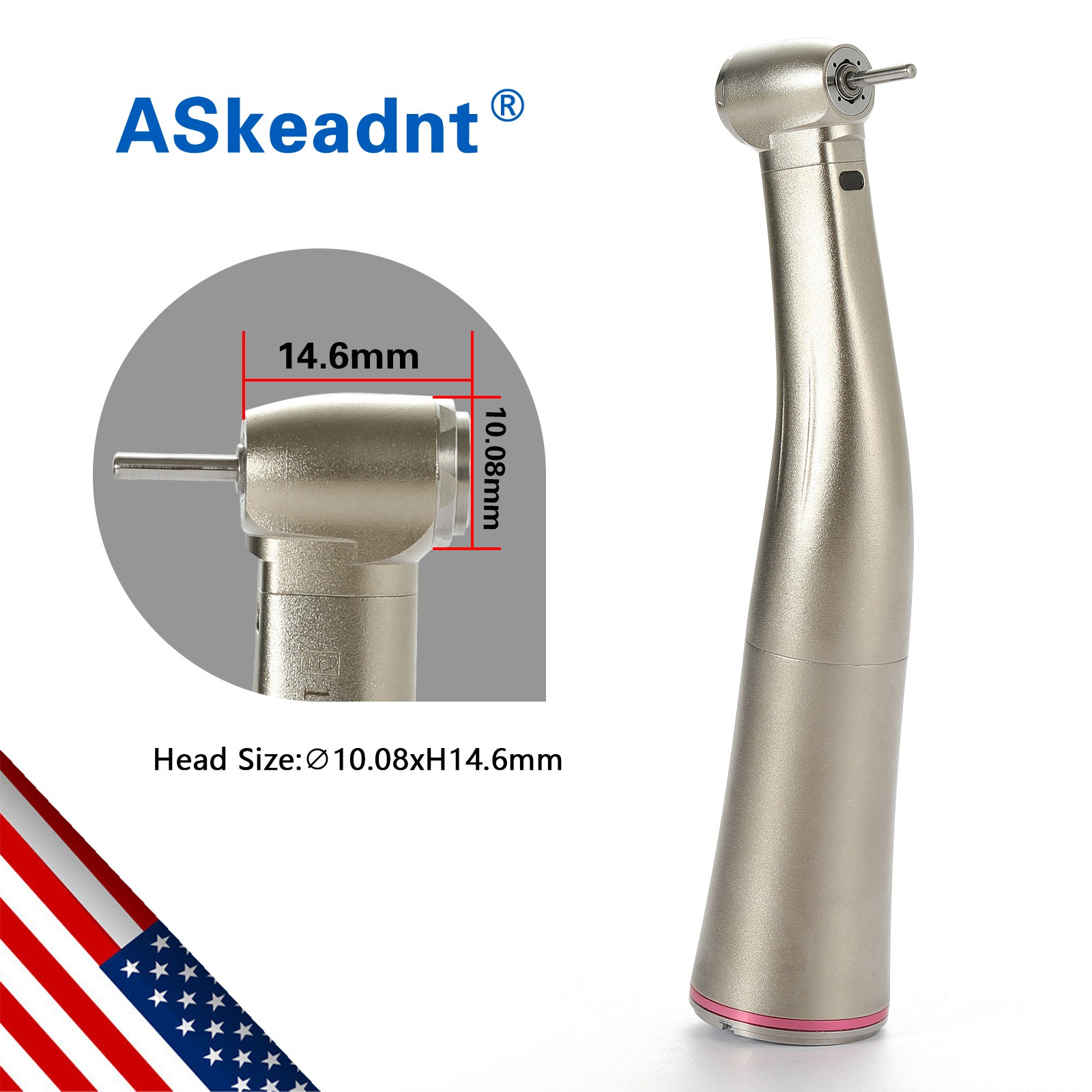 Dental 1:5 Increasing LED Fiber Optic Contra Angle Handpiece for NSK Ti-Max X95L