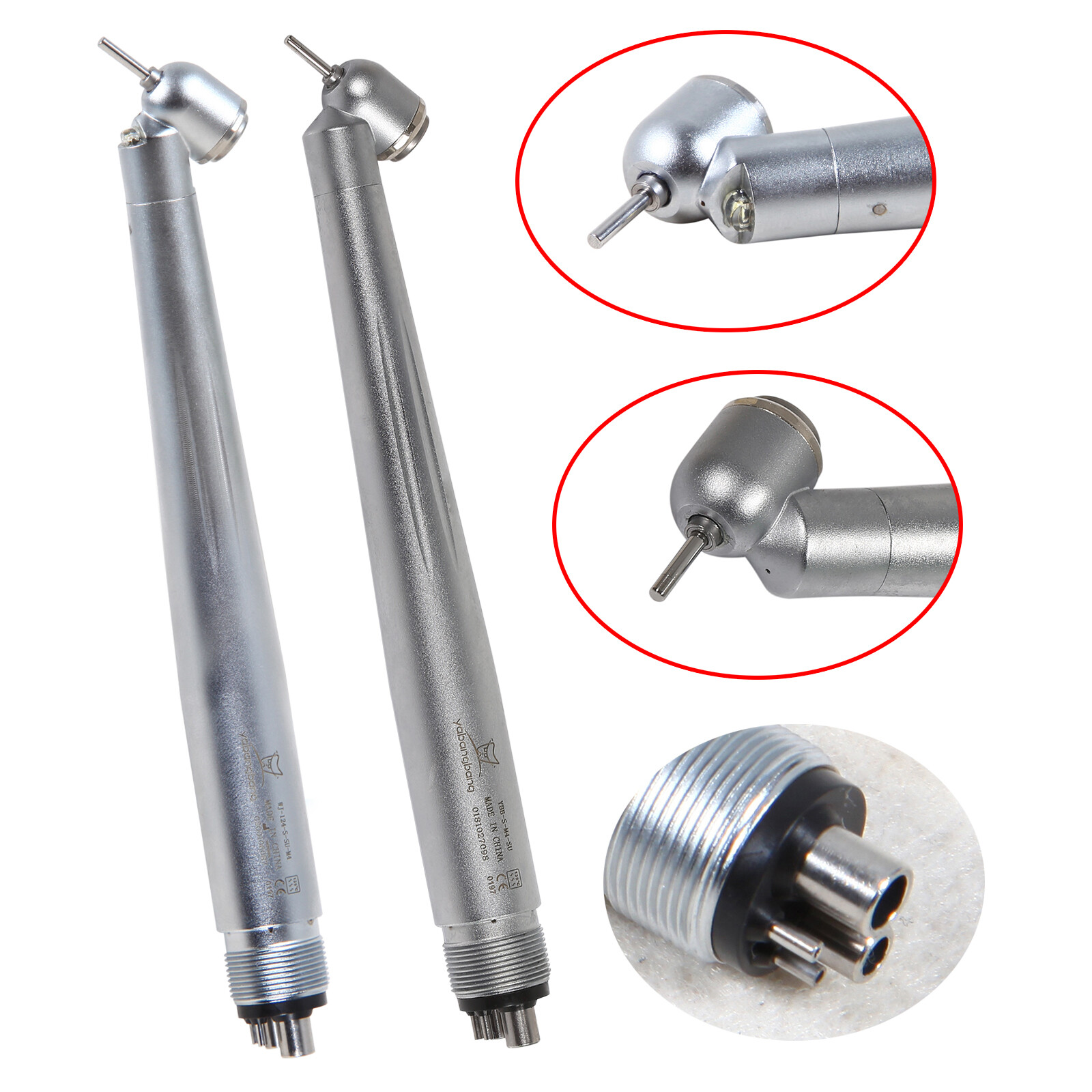 Dental 45° Degree Surgical High Speed (LED E-generator) Handpiece Push 4 Holes