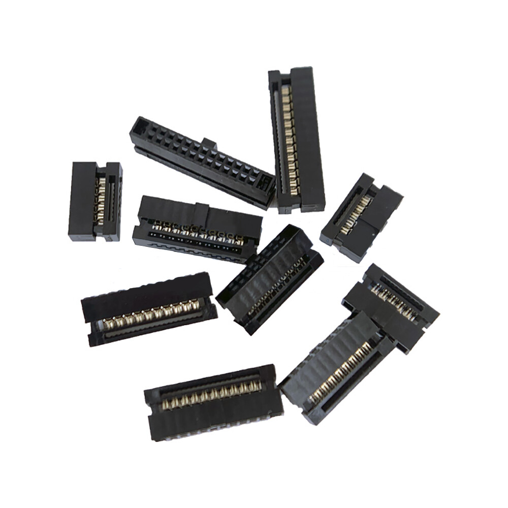 IDC Socket Double Row Female Header Cable Connector 1.27mm Pitch FC 6 / 8-50 Pin