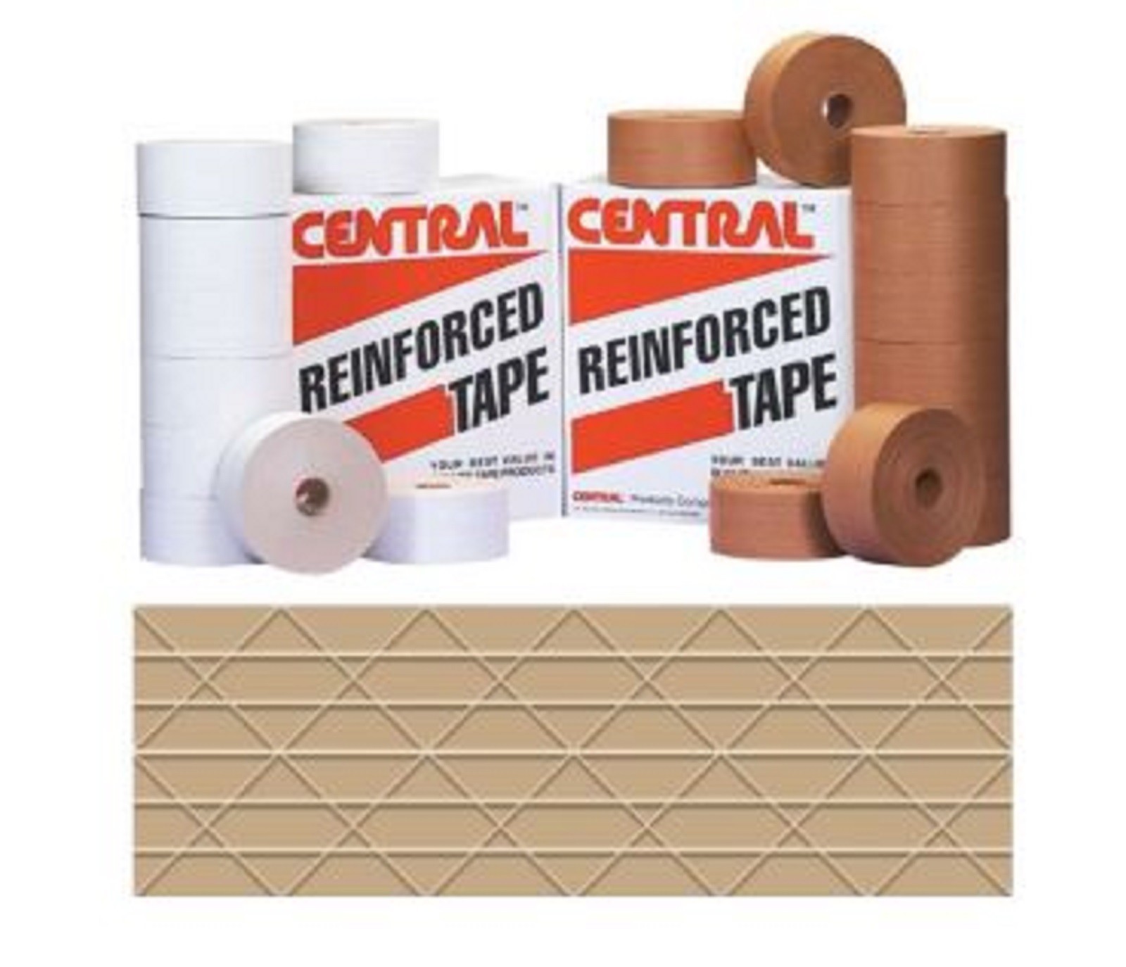 4 ROLLS 2.75in 70mm x 375ft Reinforced Gummed Kraft Paper Tape Water Activated