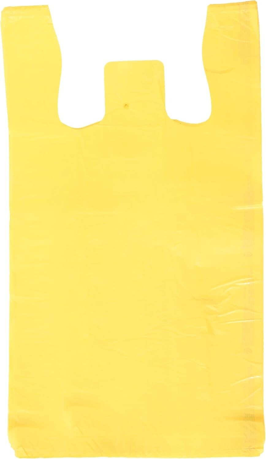 Yellow Plastic Shopping Bags 1000 Grocery Supermarket Merchandise 11″ x 6″ x 21″