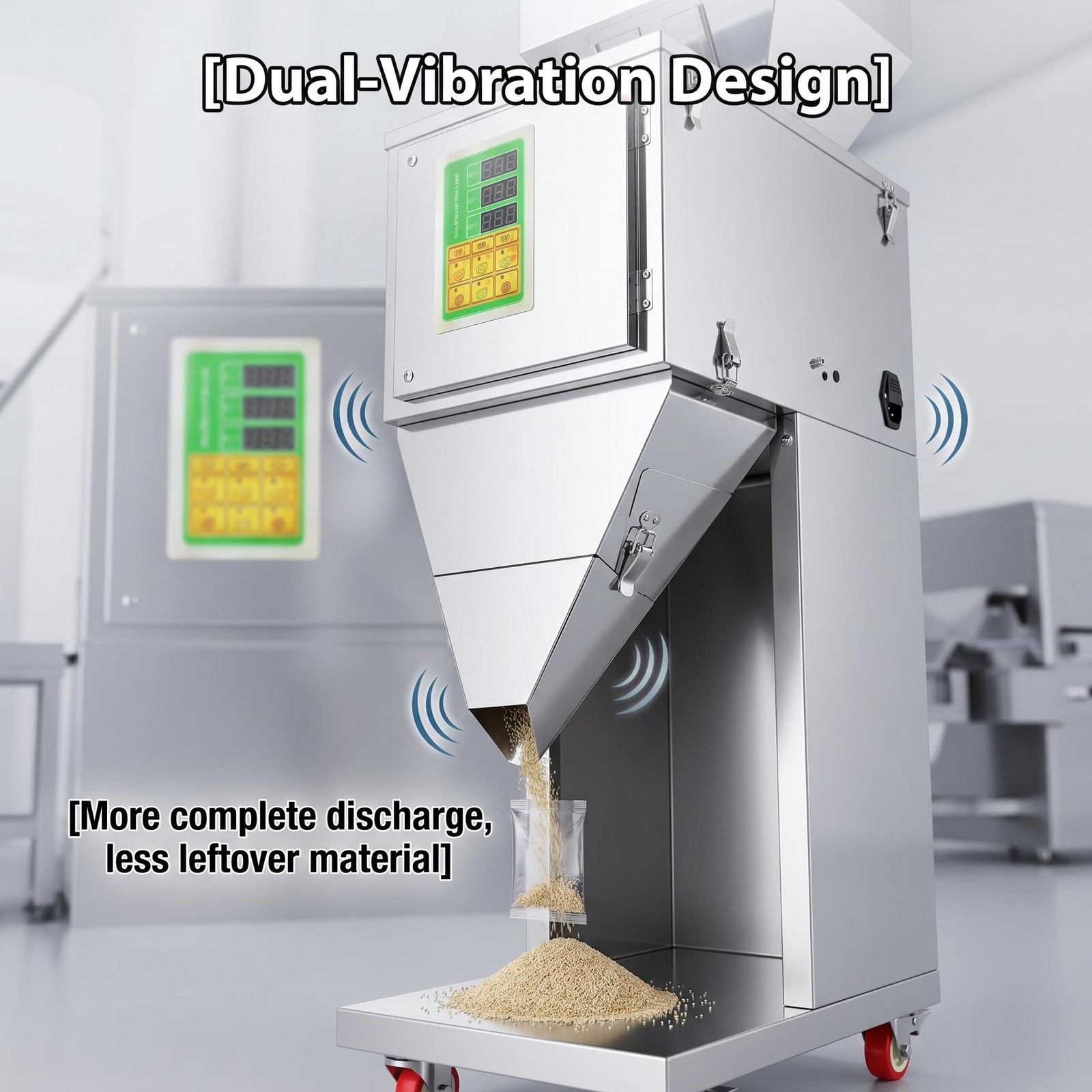 10-1000g Automatic Powder Filling Machine Particle Package Weighing Filler 110 V
