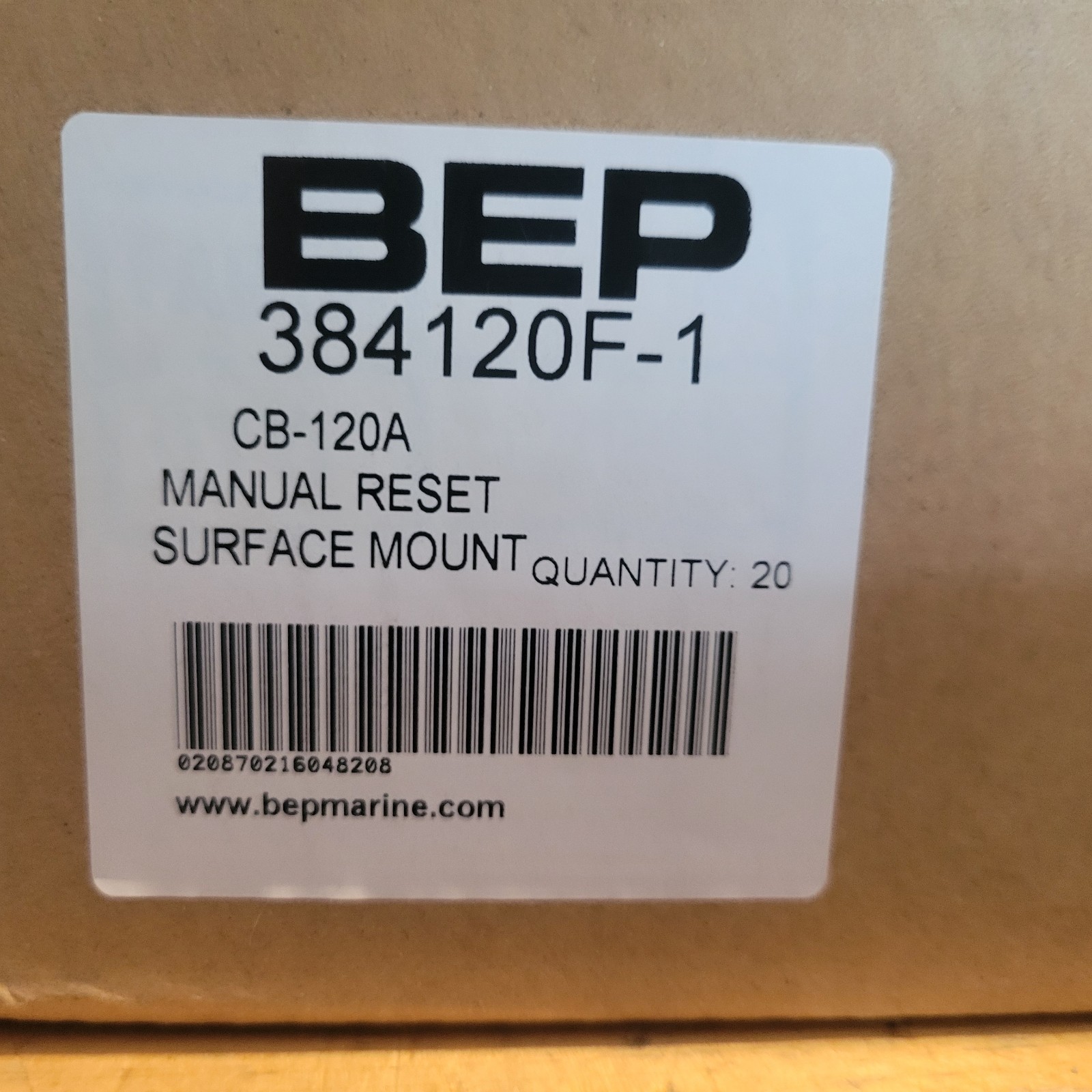 BEP Manual Reset Surface Mount, 120A, 384120F-1