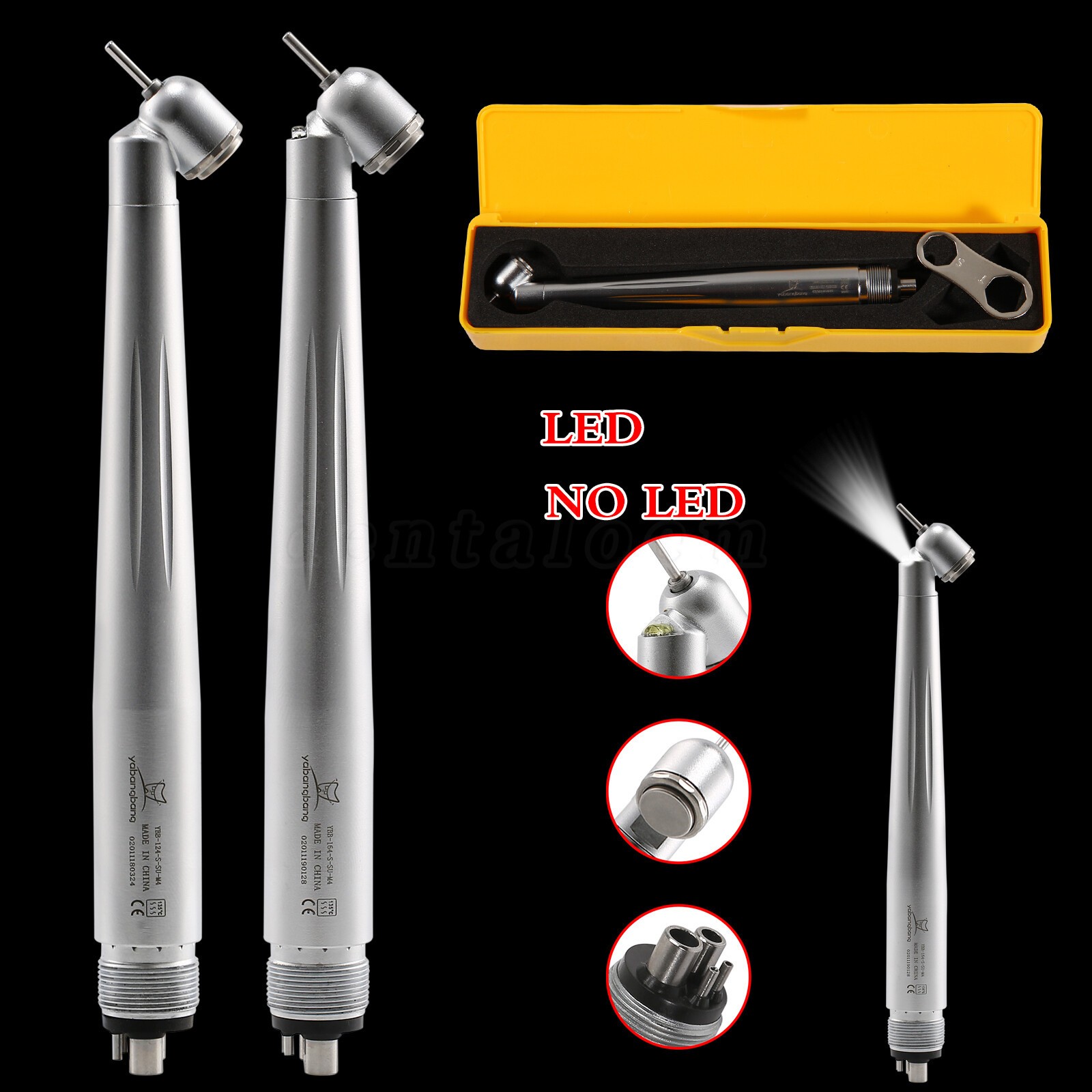 NSK Style Turbina Dental Handpiece High Speed PANA-MAX Turbine 45° LED 2/4Hole