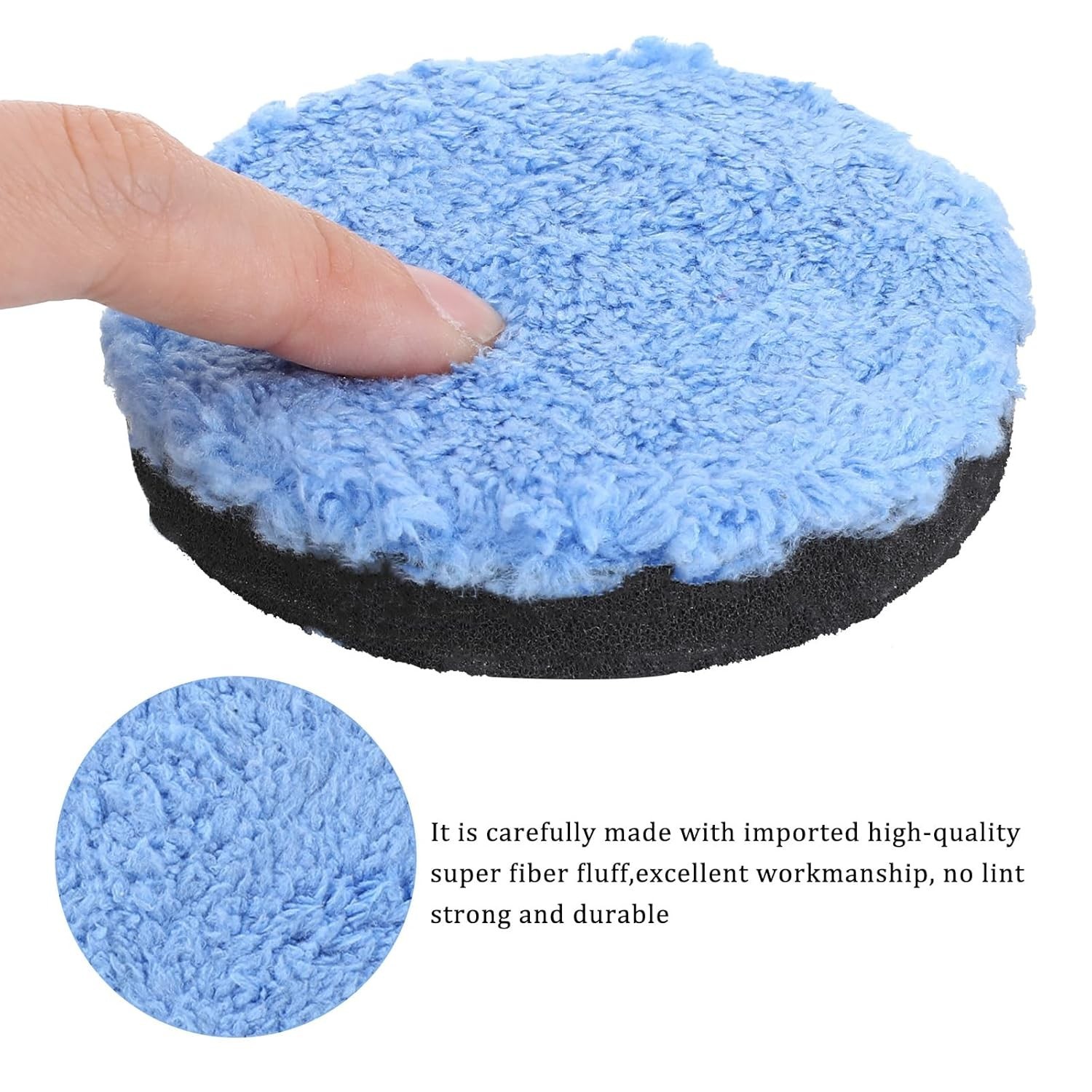3 Pcs Polishing Pads, Buffing Pads, Microfiber Polishing pad for Car Compounding