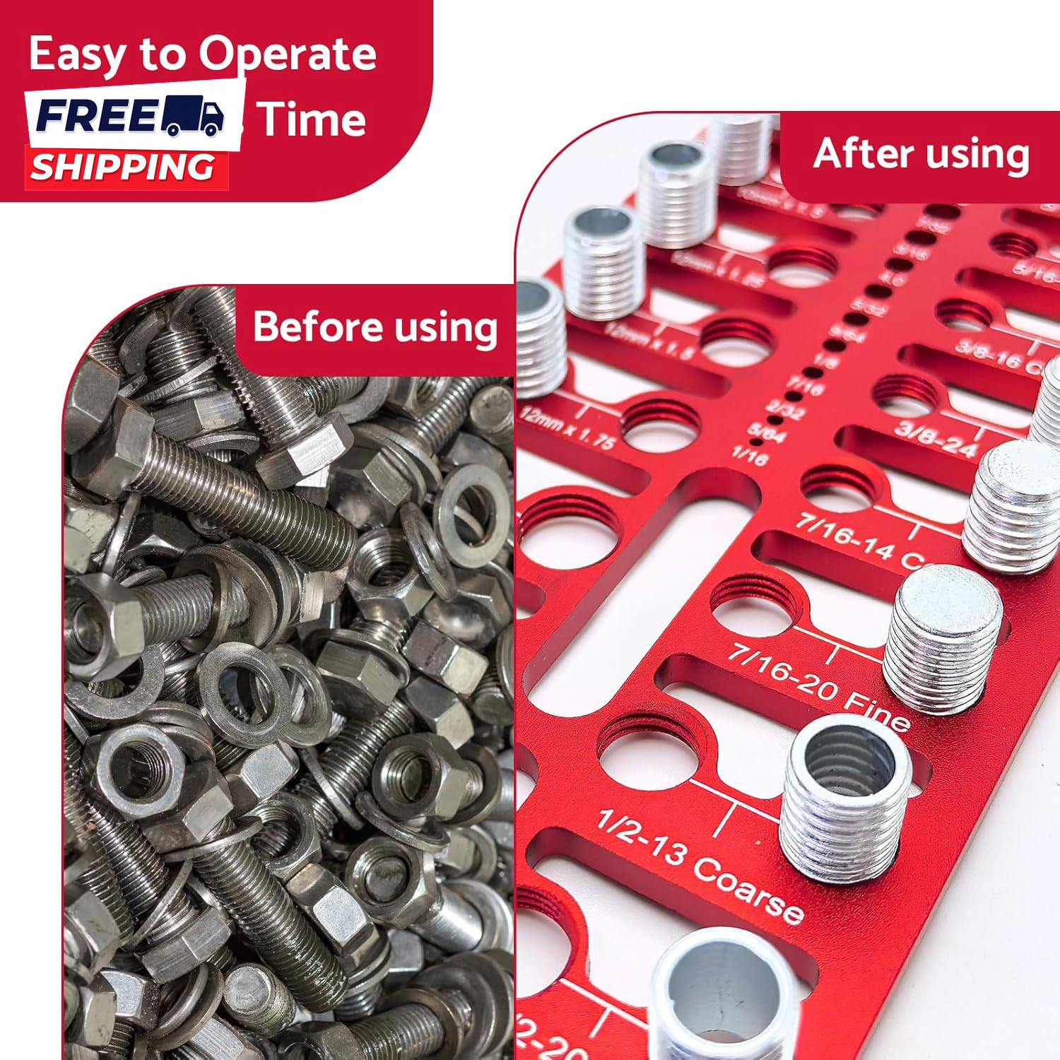55 Nut and Bolt Thread Checker Thread Checker Standard and Metric Bolt