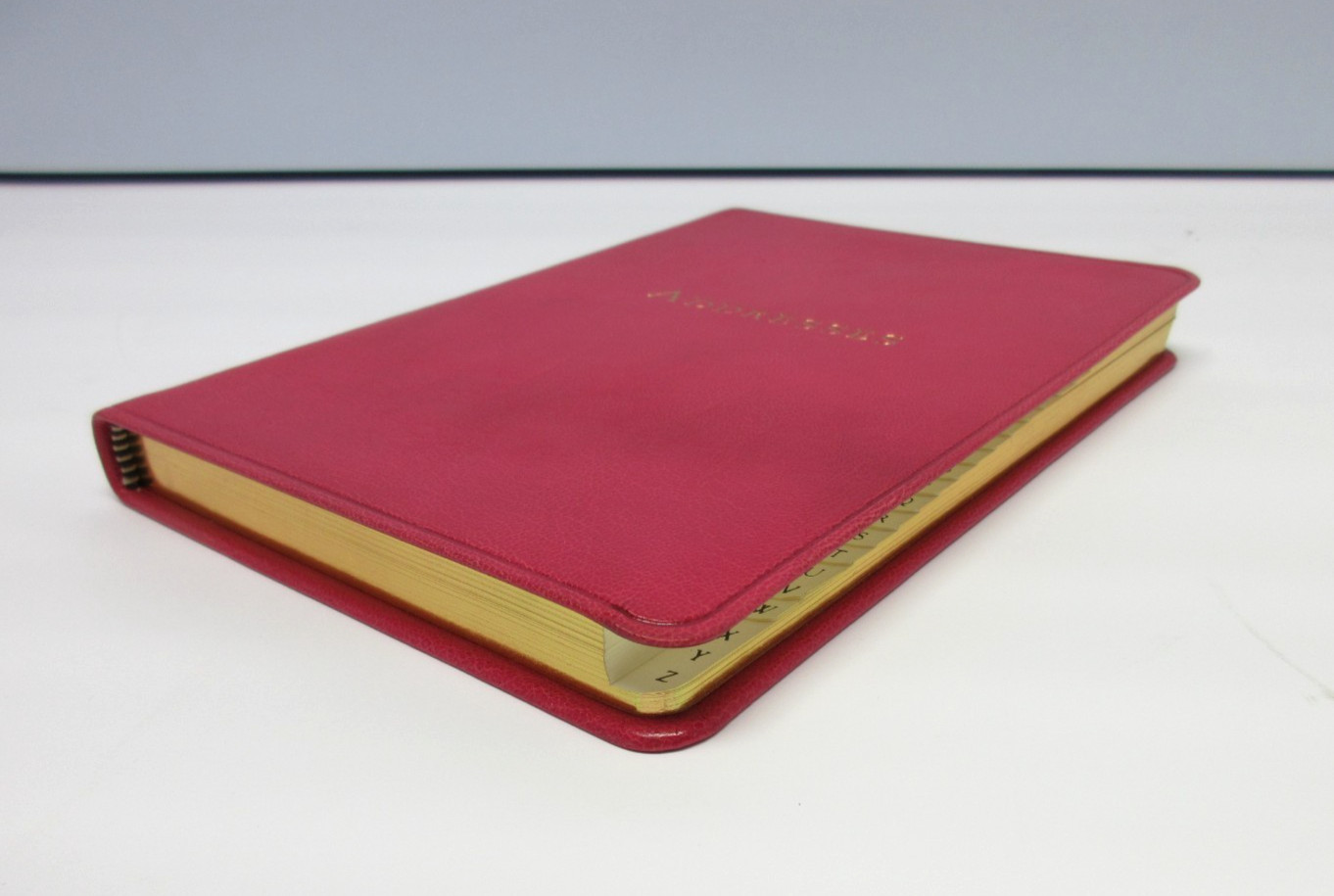 Address Book Desk Size 5×7″ Leather Softcover Graphic Image Purple Pink