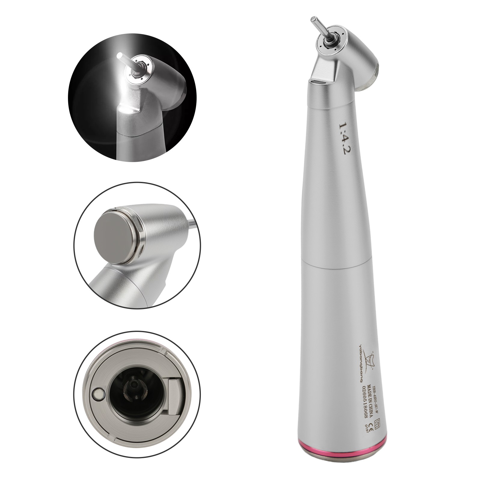 Dental 1:4.2 Increasing 45 Degree LED Contra Angle Surgical Handpiece