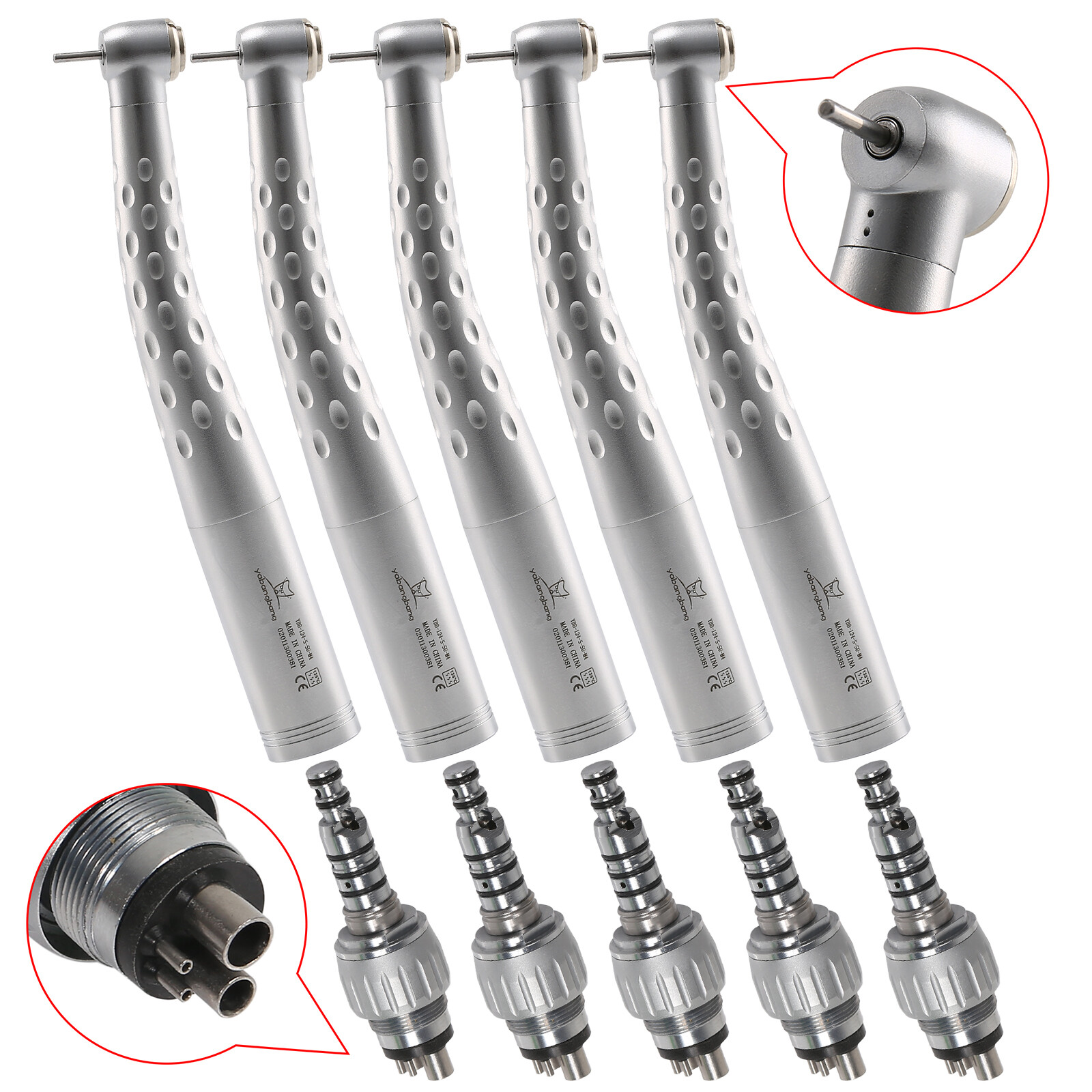 1-5* KaV Style Dental High Speed Handpiece GB4 /4Hole Quick Coupler Swivel