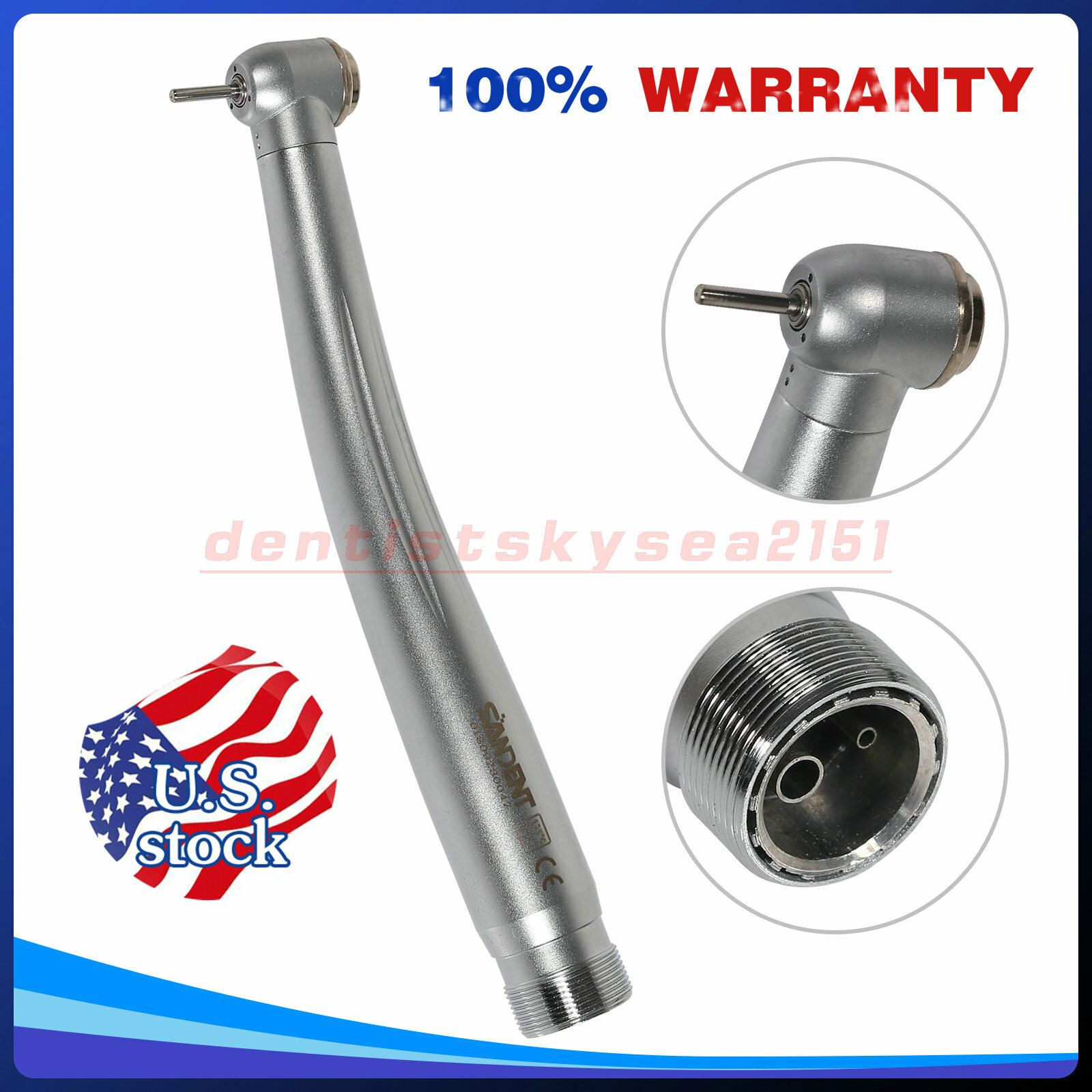 1-5* USA Dental No-LED LED E-generator Fiber Optic High Speed Handpiece 2H