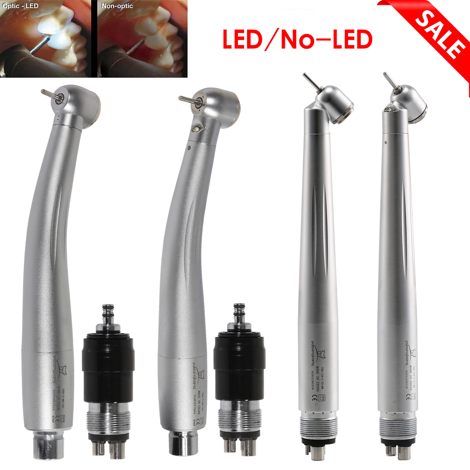NSK Style Dental Big/45° (LED Fiber Optic) High Speed Handpiece 4H Push Button