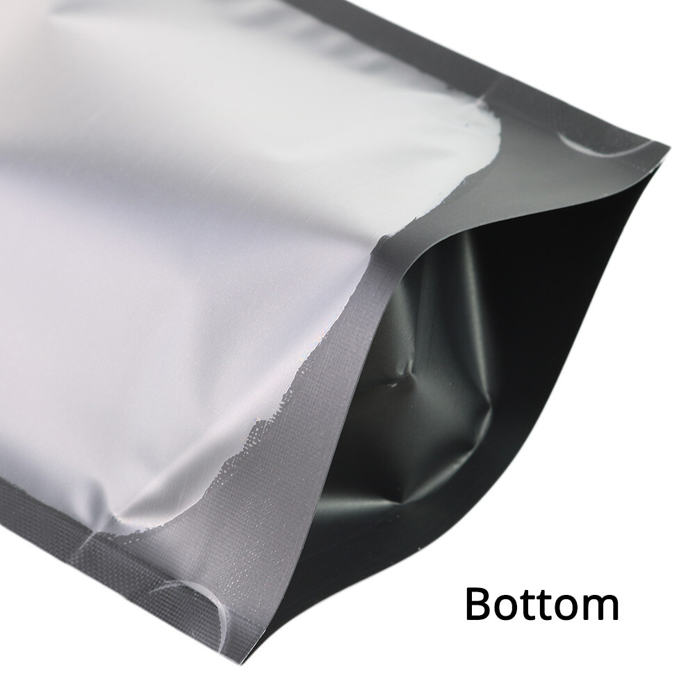 Mult-Sizes Matte Clear Front Black Inside&Back Mylar Stand up Zip Lock Bag M44
