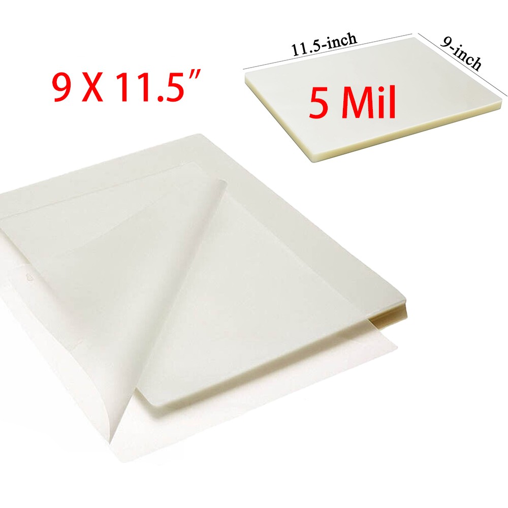 5Mil/3Mil Clear Thermal Laminating Pouches Letter 9″x11.5″ Size Laminator Sheets