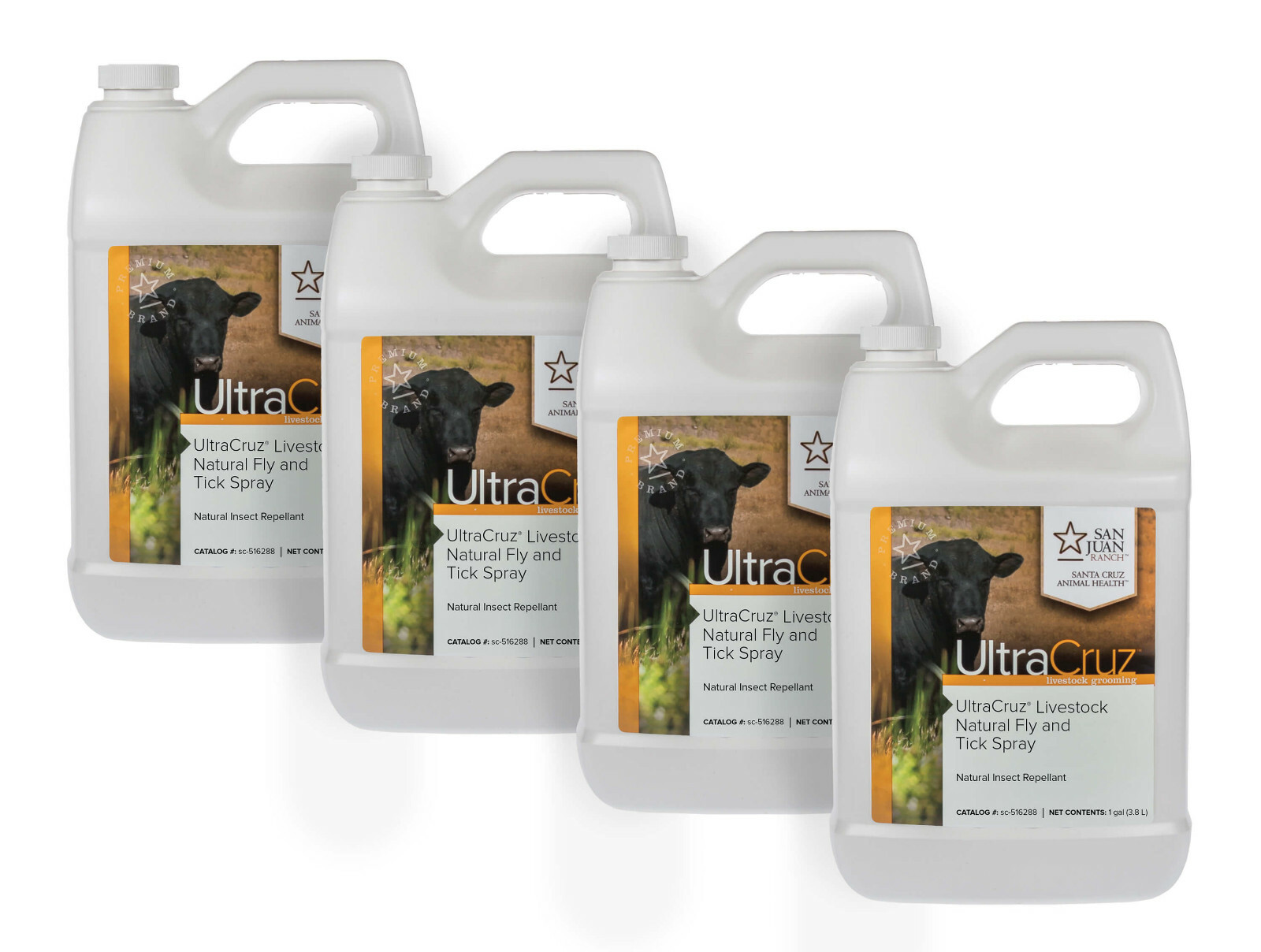 UltraCruz Livestock Natural Fly spray, 4 x 1 gallon