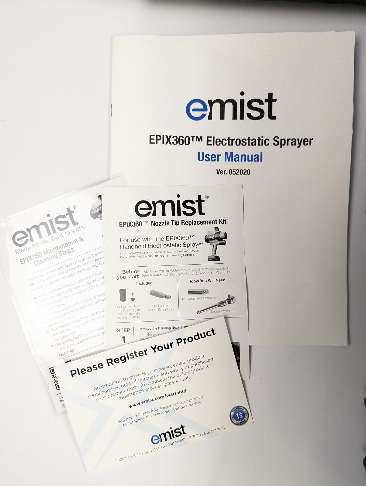 Emist Epix360 Electrostatic Handheld Sprayer, Case