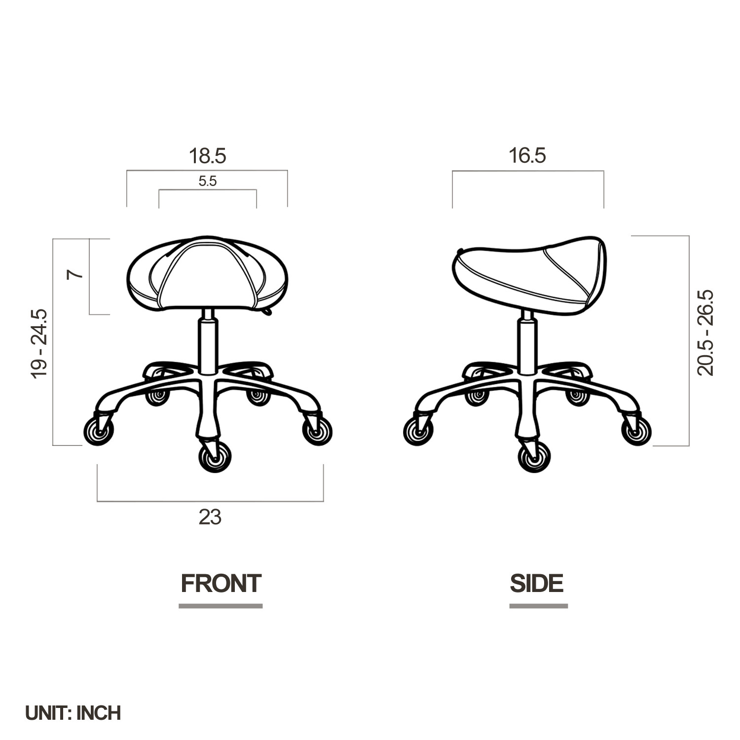DR.LOMILOMI Saddle Clinic Medical Massage Stool Chair with Large Seat – Open Box