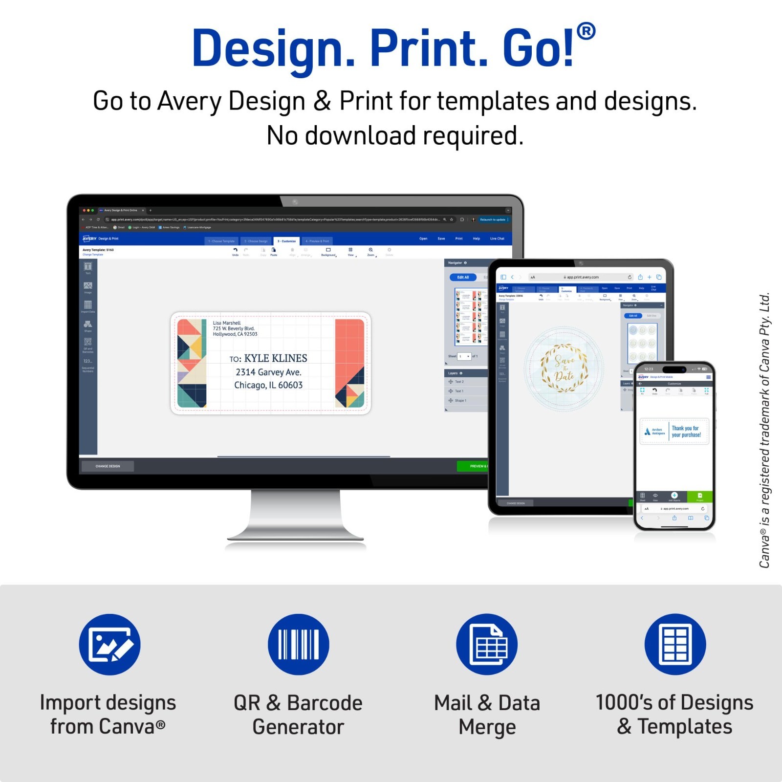 Customizable Printable Address Labels 1″ x 2-5/8″ – 3,000 Blank Mailing Stickers
