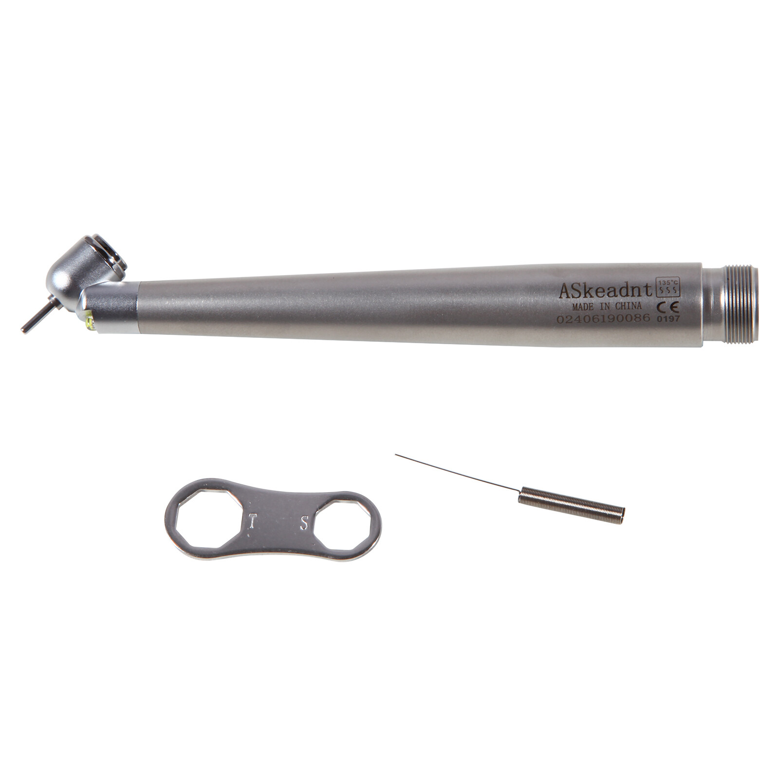 45 Degree Dental LED E-generator 45° Angle High Speed Handpiece 2 Hole ASkeadnt