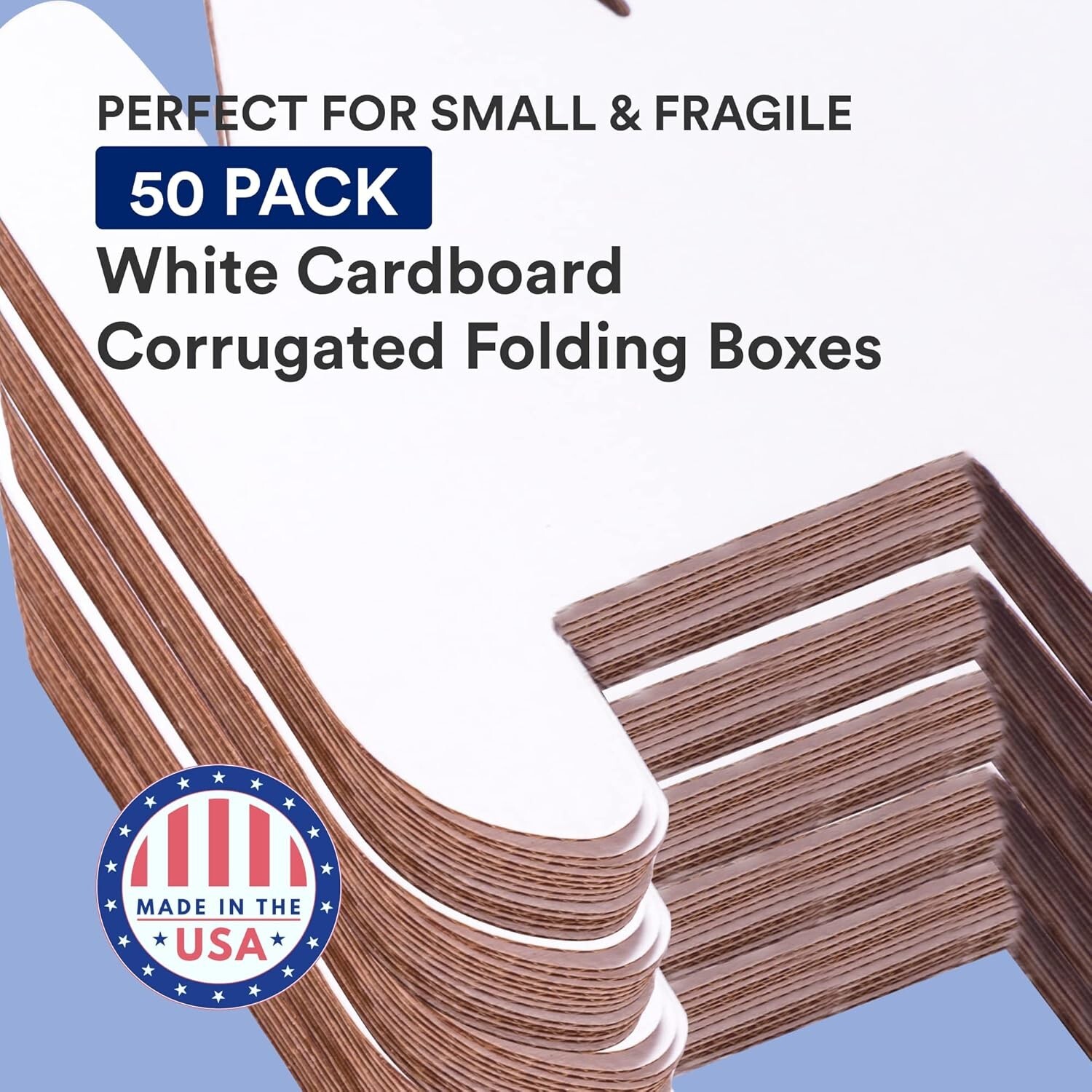 Shipping Boxes Small 12″L X 4″W X 2″H, 50-Pack | Corrugated Cardboard Box Mailer