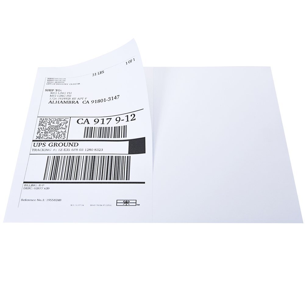 200-10000 8.5×5.5 Shipping Address Labels Half Sheet Self Adhesive for Laser ink