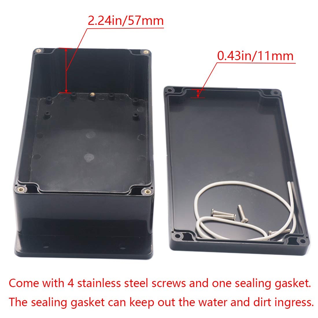 Otdorpatio Junction Box IP65 Waterproof 7.87″x4.72″x2.95″, Fixed Ear Design