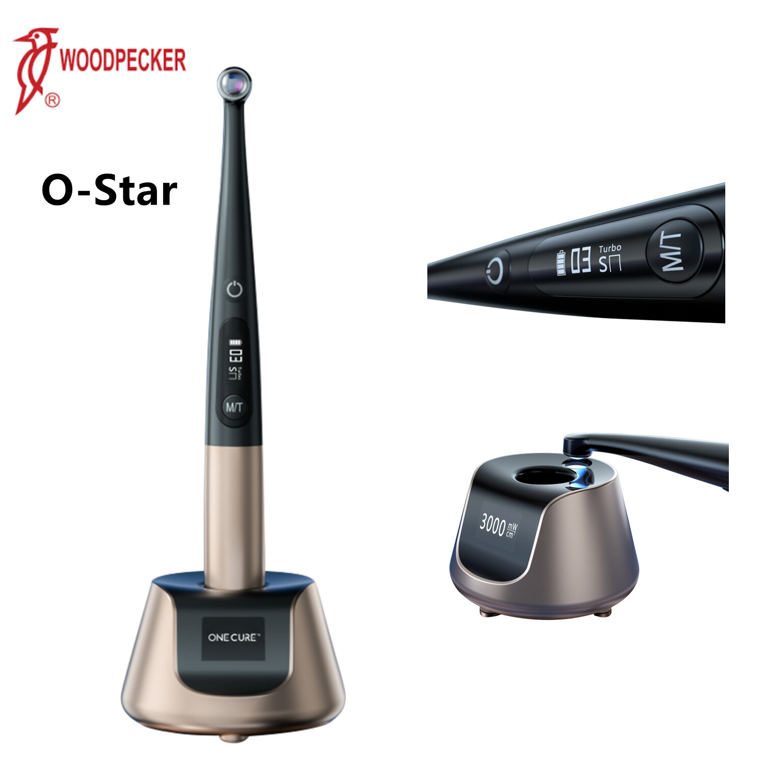 Woodpecker O-Star/ Pro Dental LED Curing Light 1 Sec Resin Cure Lamp 3000mW/cm²