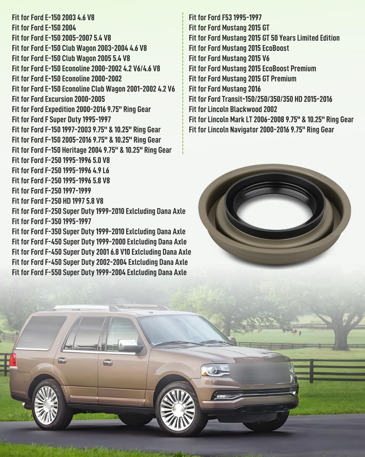 Rear Differential Pinion Seal BL3Z-4676-A for Ford F150