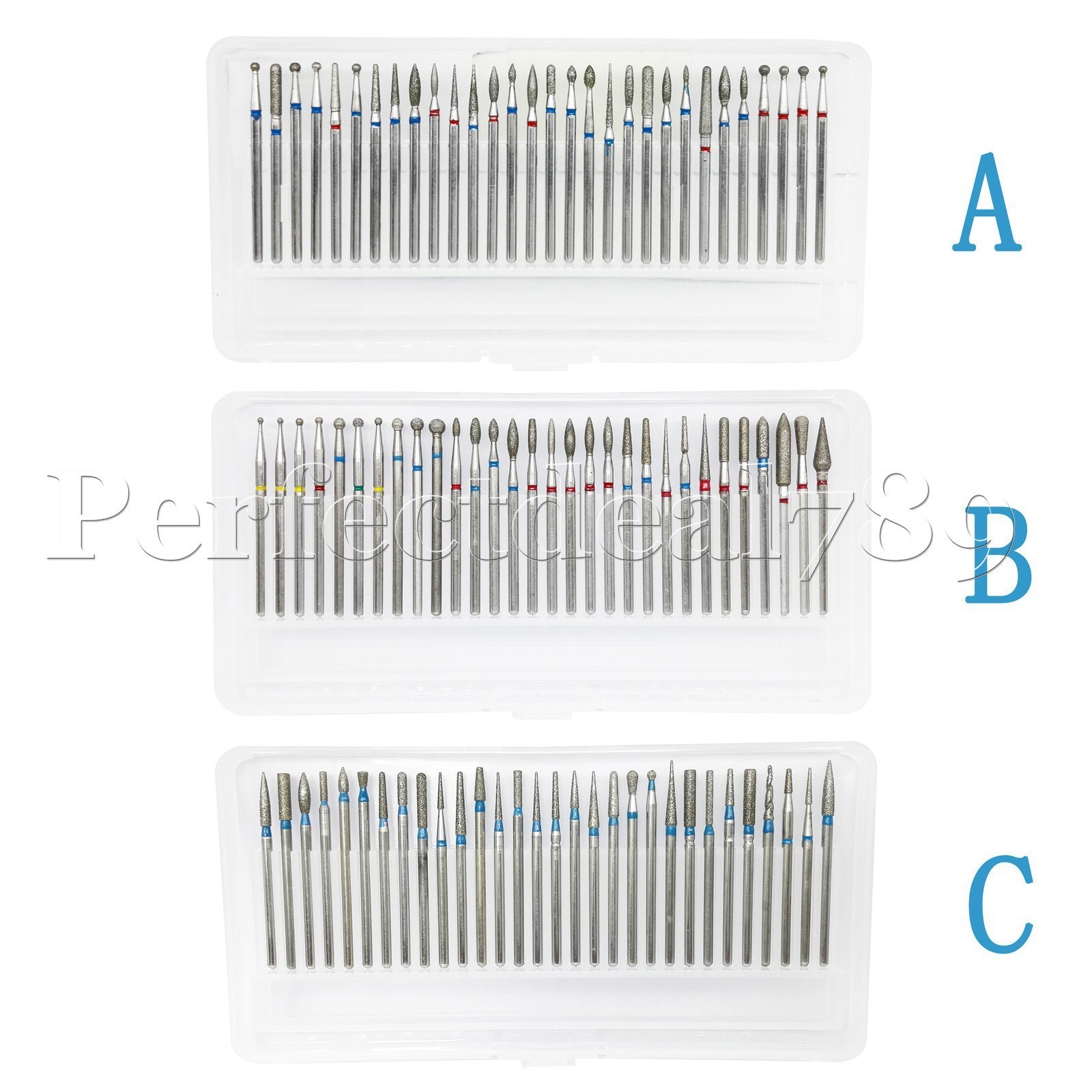 30Pcs/Set Dental The Original Bur Diamond Drill Bit Set Assorted Φ2.35mm 45mm