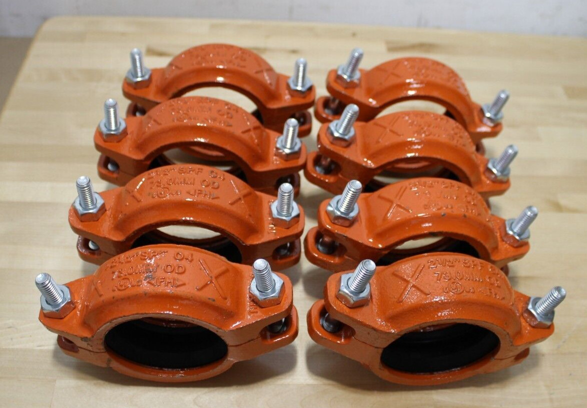 2-1/2″ SPF 0890020381 C4 Rigid Coupling Grooved 2Bolt Cast Iron (Lot of 8)