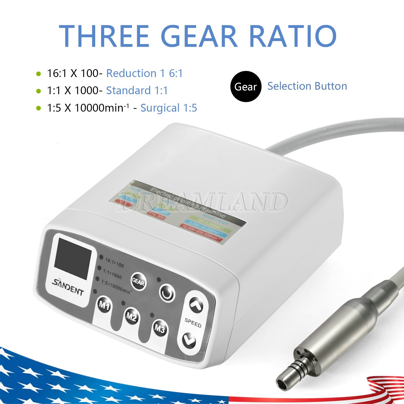 Dental LED Brushless Electric Micro Motor /1:1/1:5 Contra Angle Handpiece dt