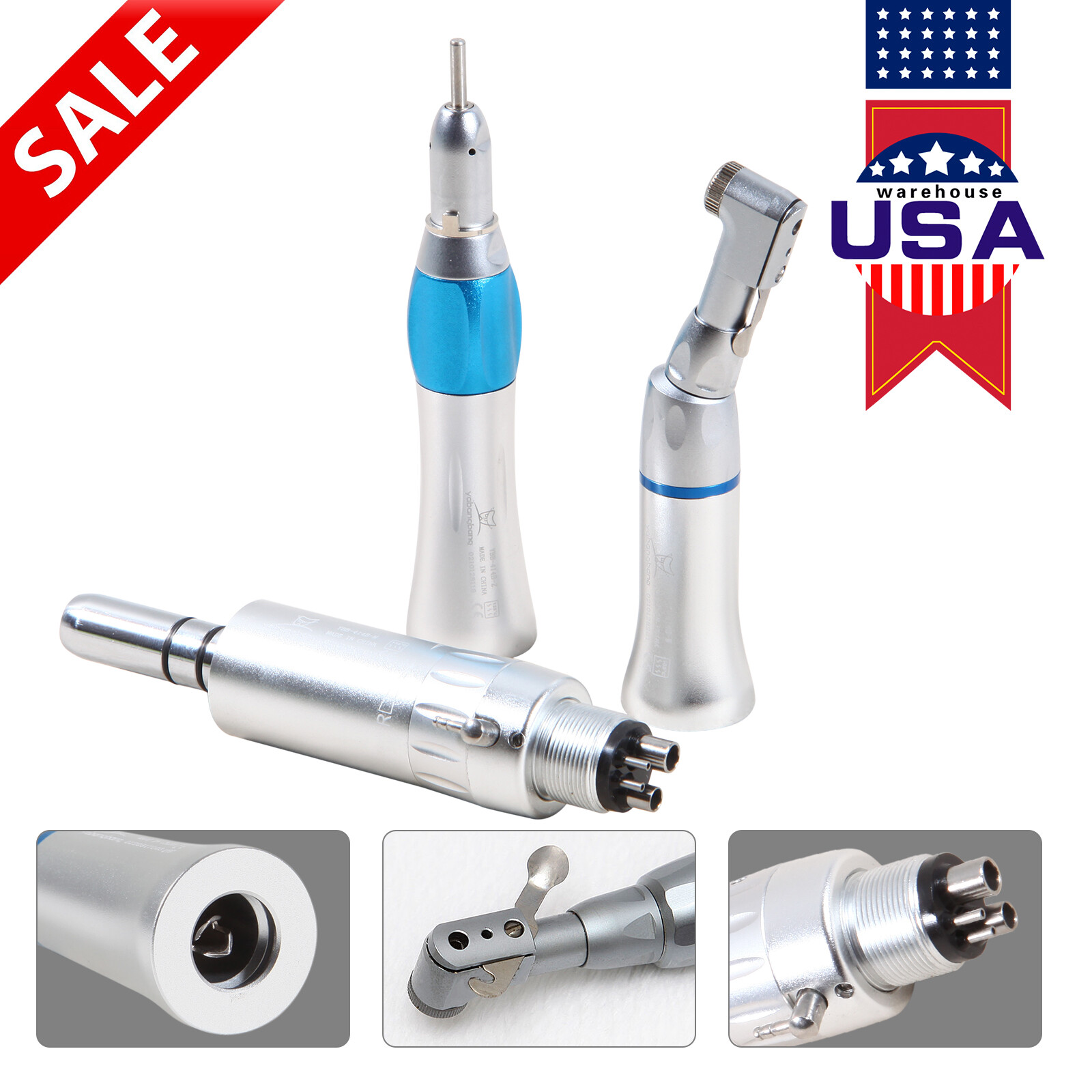 Estilo NSK Dental Baja Velocidad pieza de mano Contra Angulo Motor de aire Kit
