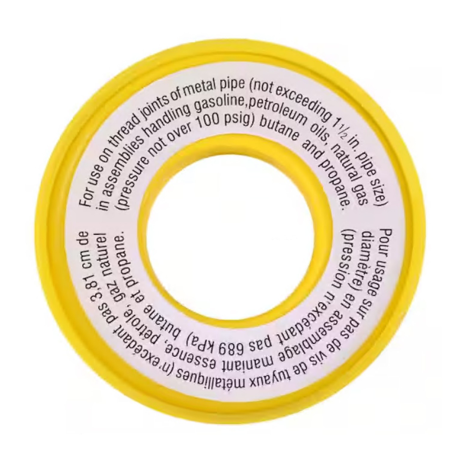 1/2 in. x 260 in. Yellow Thread Sealing PTFE Plumber’s Tape (2-Pack)