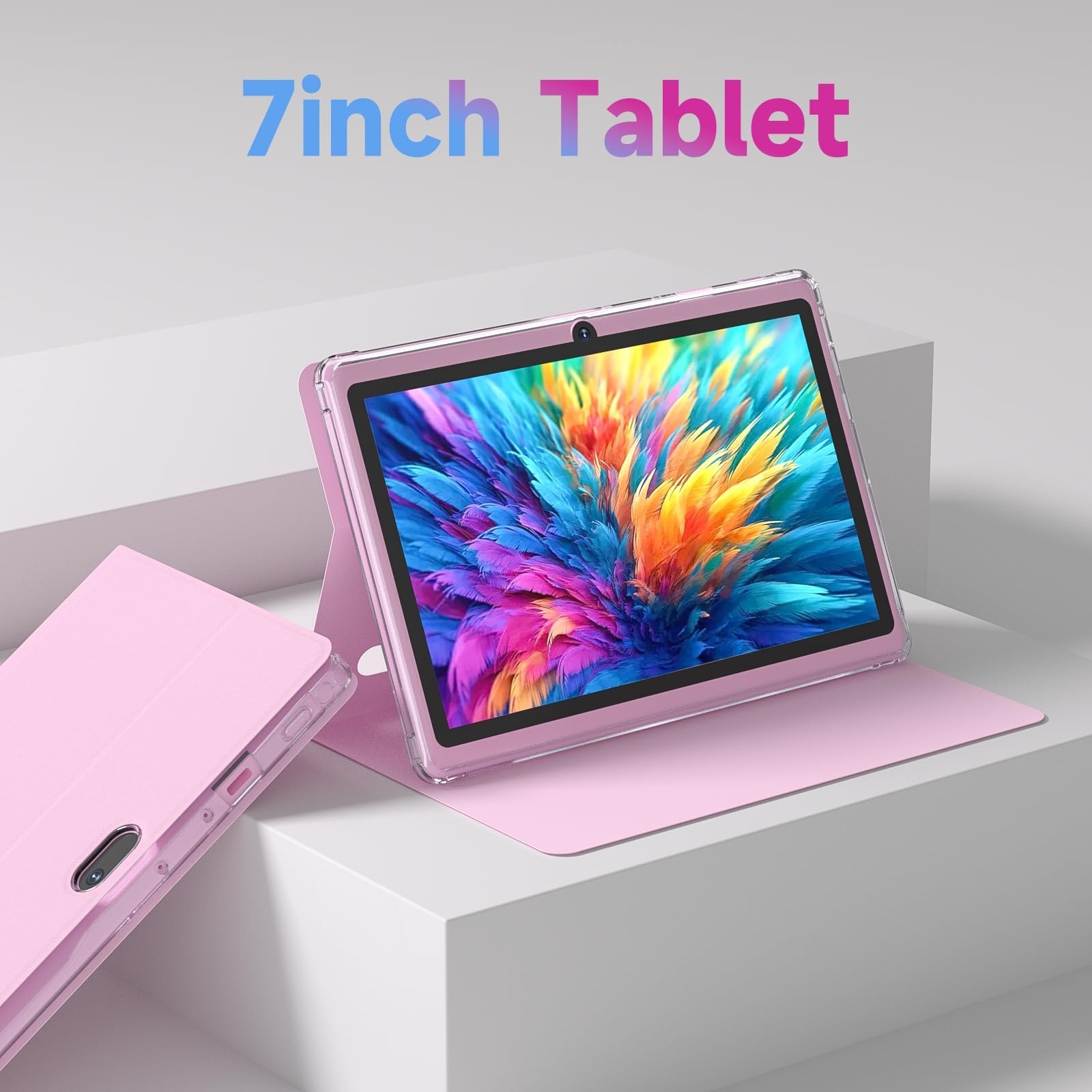 Tablet 7Inch Android 14.0 with Protective Case, 8GB(4+4GB Expand) RAM+ 32GB R…