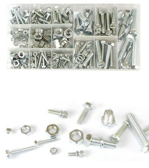 240pc GRIP TOOLS STANDARD SAE NUT & BOLT LOCK WASHER ASSORTMENT #43163