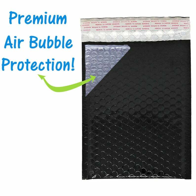 8.5×12″ Metallic Bubble Mailers Pink, Teal, Black, Holographic, 8×12 Envelopes