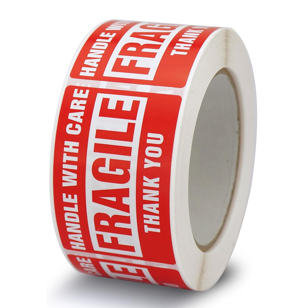3″ x 5″ Fragile Stickers Fragile Labels Handle with Care Self Adhesive 500/Roll