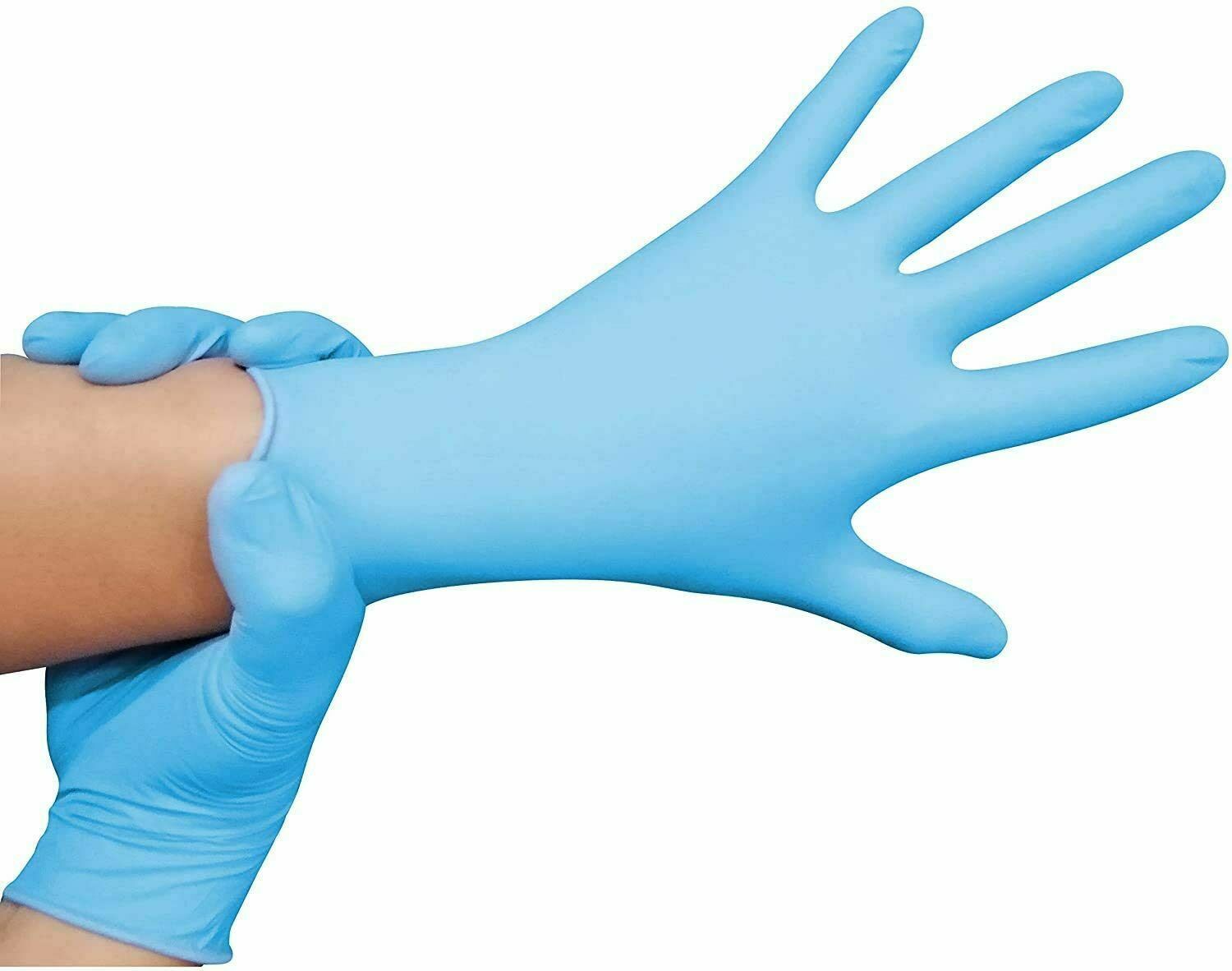 Safe Guard 100/box Blue Nitrile Gloves Powder & Latex Free Exam Grade Gloves