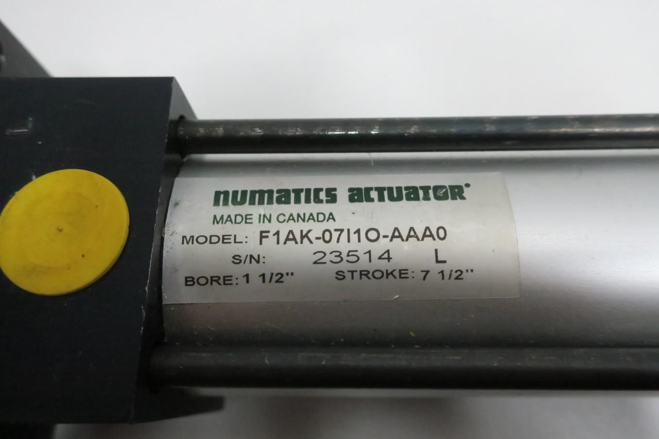 Numatics F1AK-07I1O-AAA0 Double Acting Pneumatic Cylinder 1-1/2in 7-1/2in