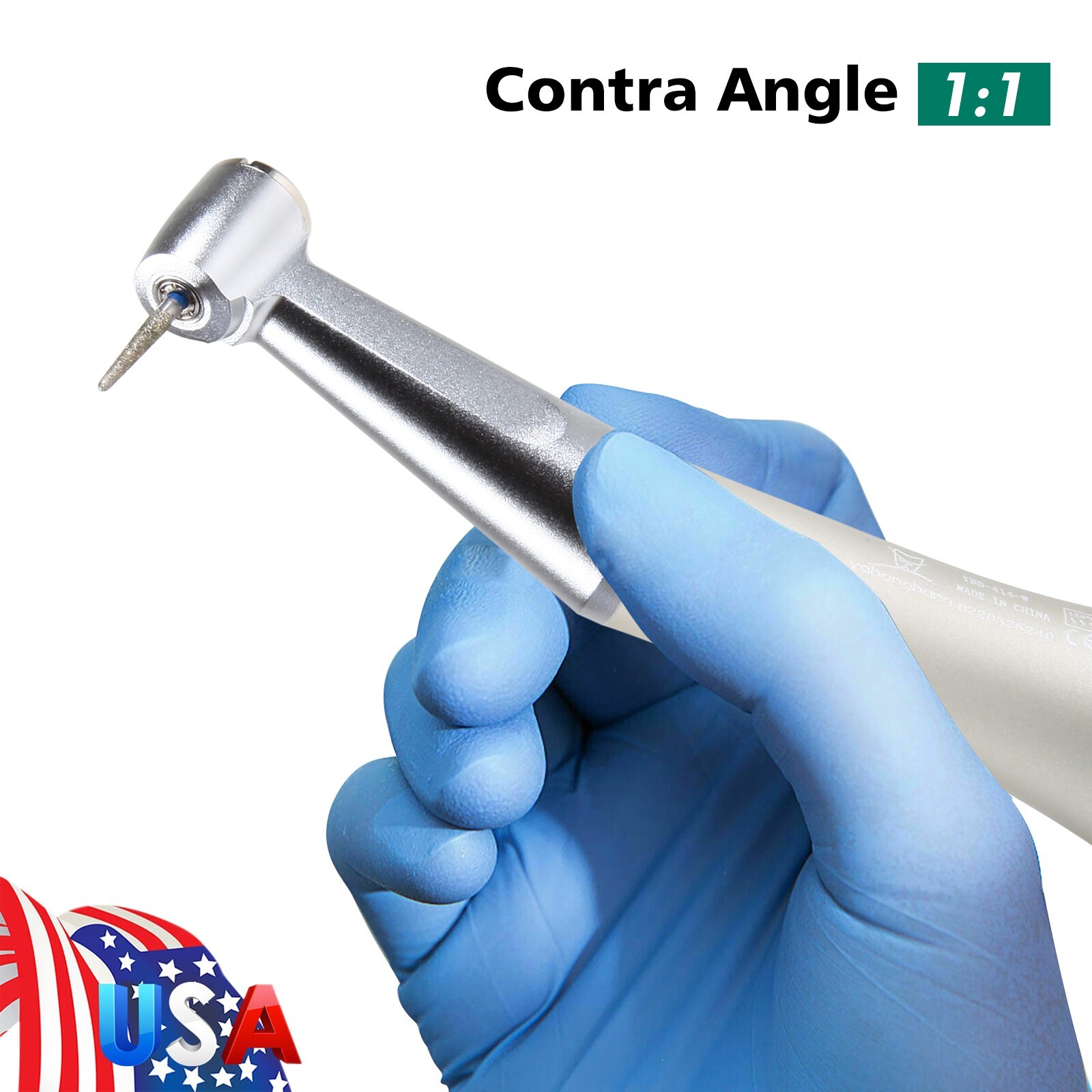 Low Speed Contra Angle Handpiece Push Fit FG 1.6mm Burs E-type Dental