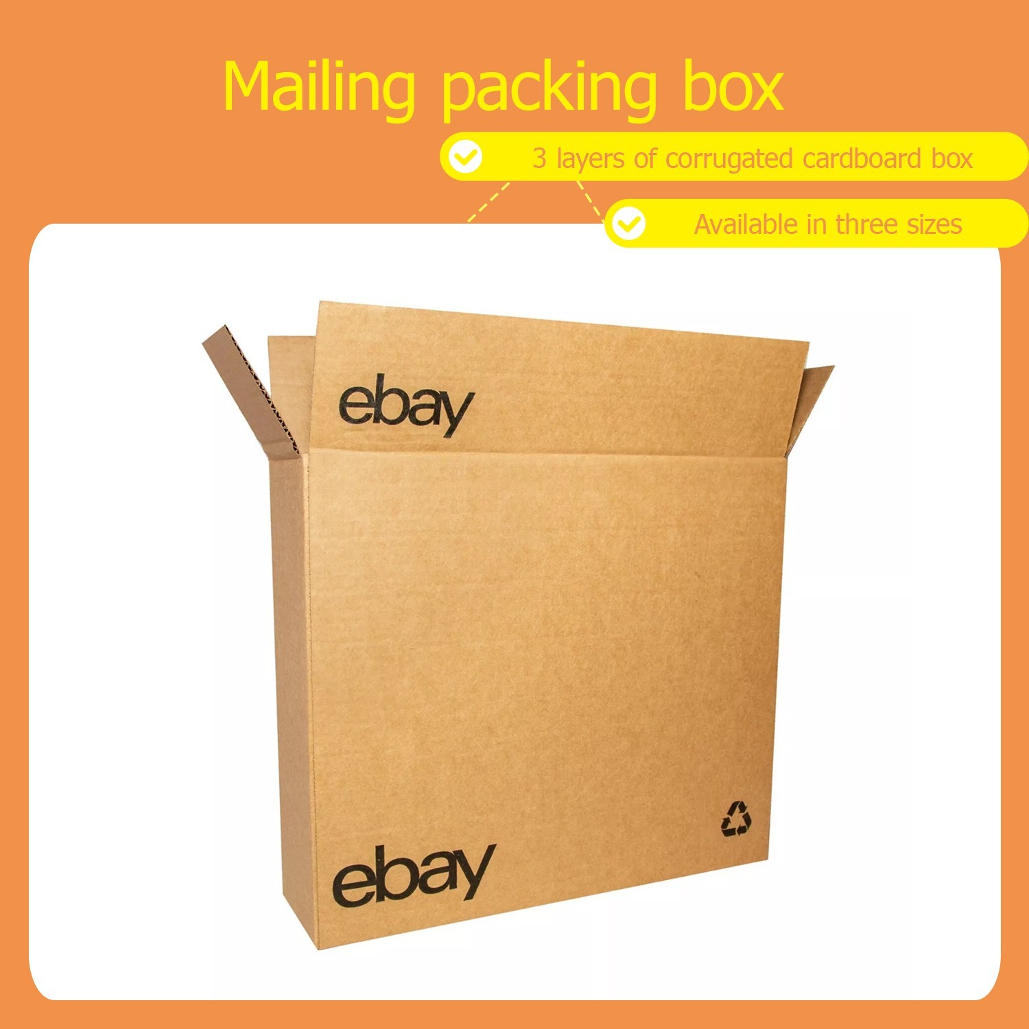 50pcs pack 6″x4 3/4″x4 3/4″Shipping Packing corrugated cardboard boxescolor logo