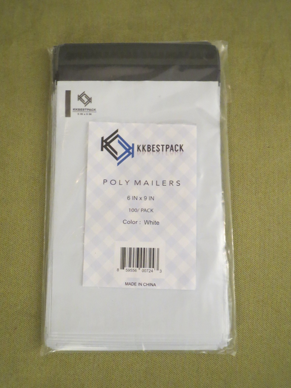 KKBESTPACK Poly Mailers Envelope Shipping Bags, 6″ x 9″, White, 100 Count