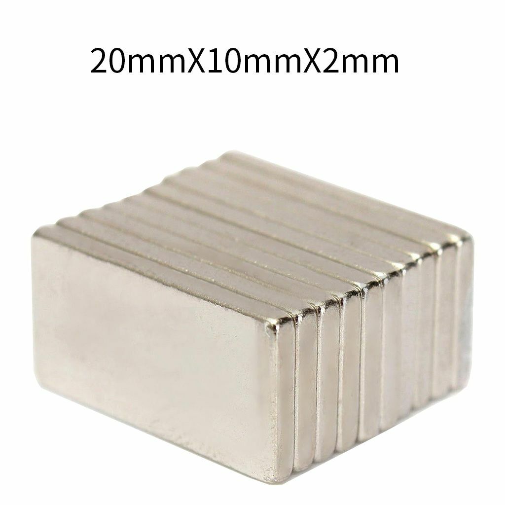 10/20/50/100Pcs Super Strong Block Fridge Magnets Rare Earth Neodymium 20x10x2mm
