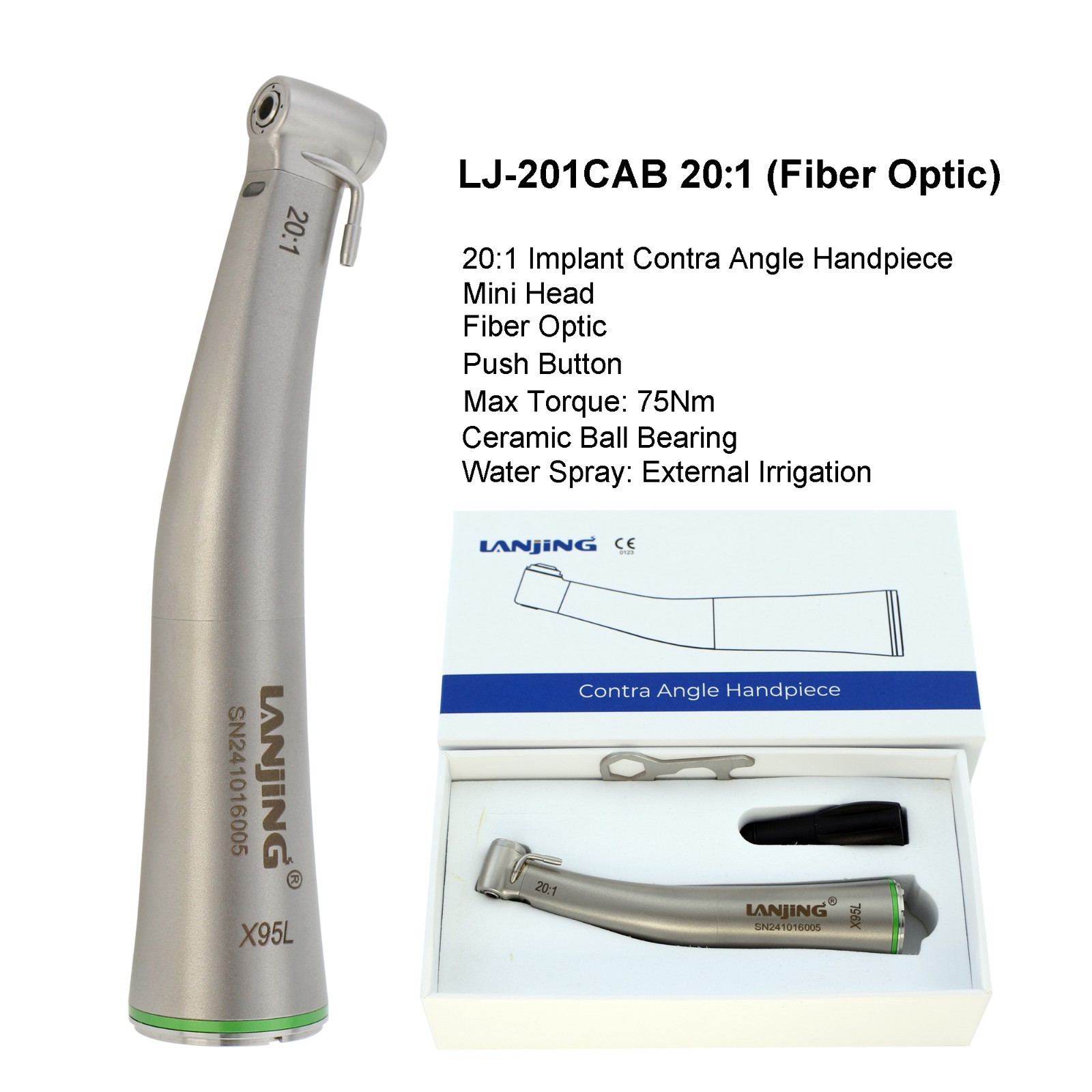 COXO Dental Implant Handpiece 20:1 32:1 Surgical Contra Angle Fiber LED NSK Kavo
