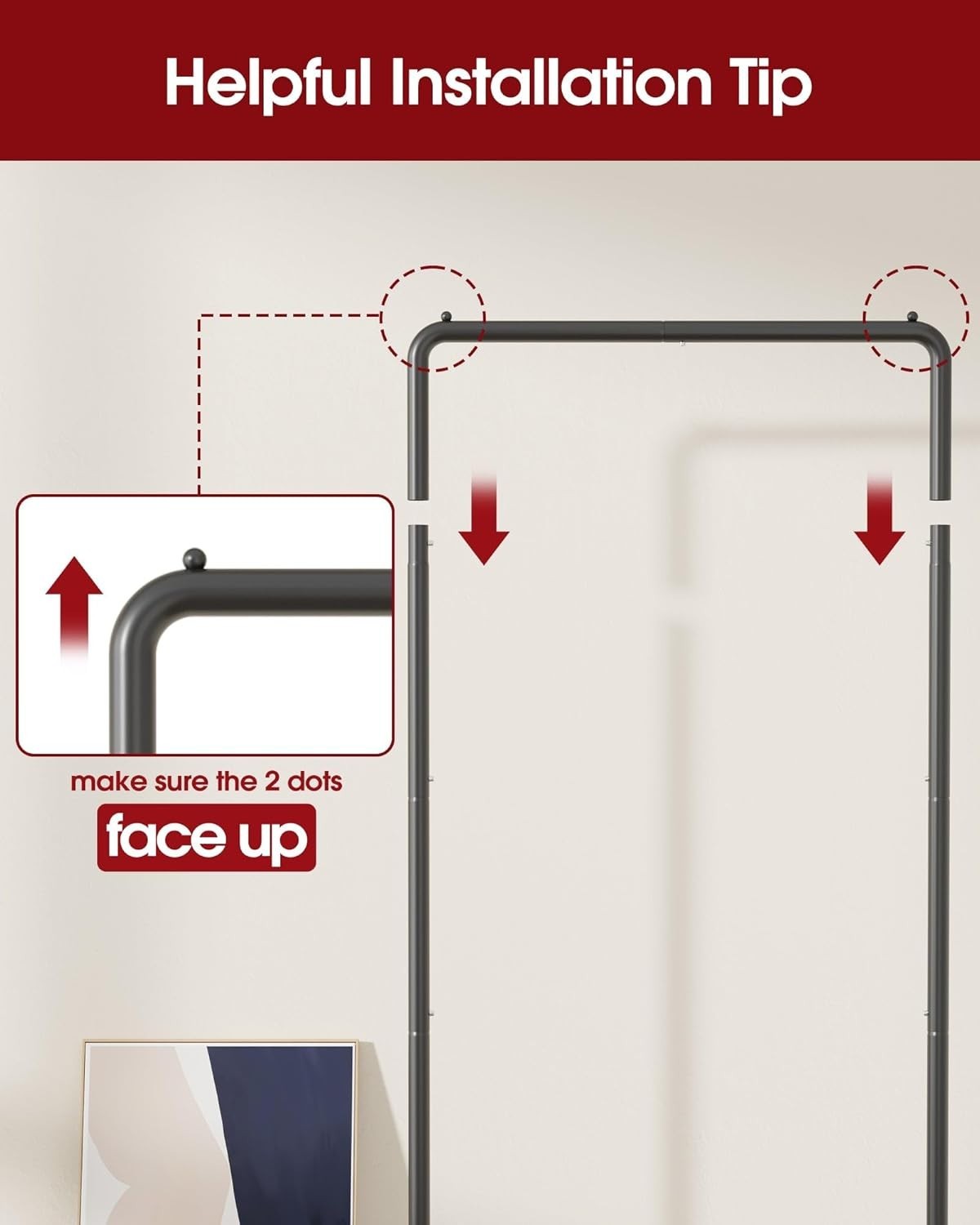Clothing Clothes Rack on Wheels Heavy Duty Portable Wardrobe Storage