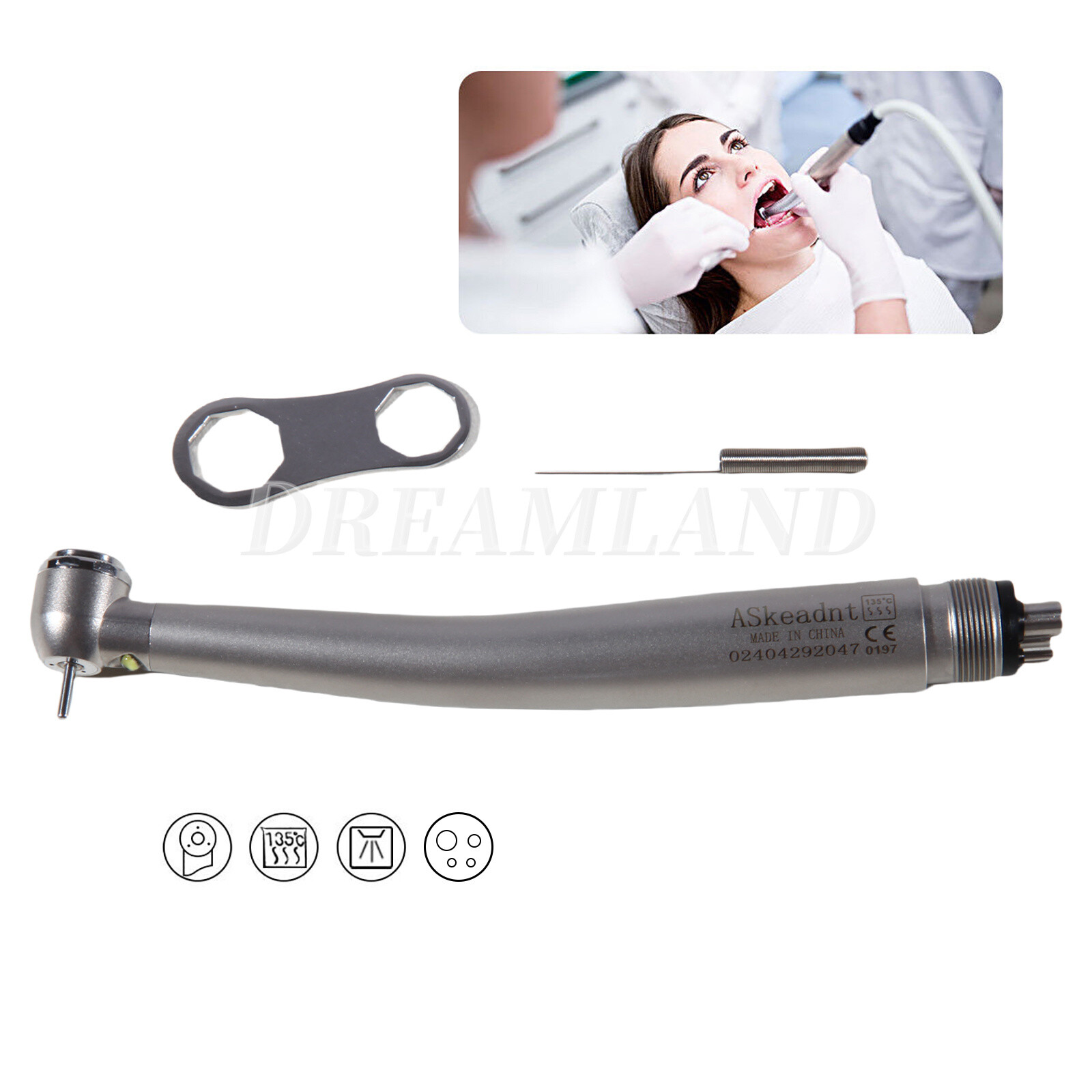 10 Dental PANA Max High Speed LED Handpieces NSK Type Internal Triple Spray Push