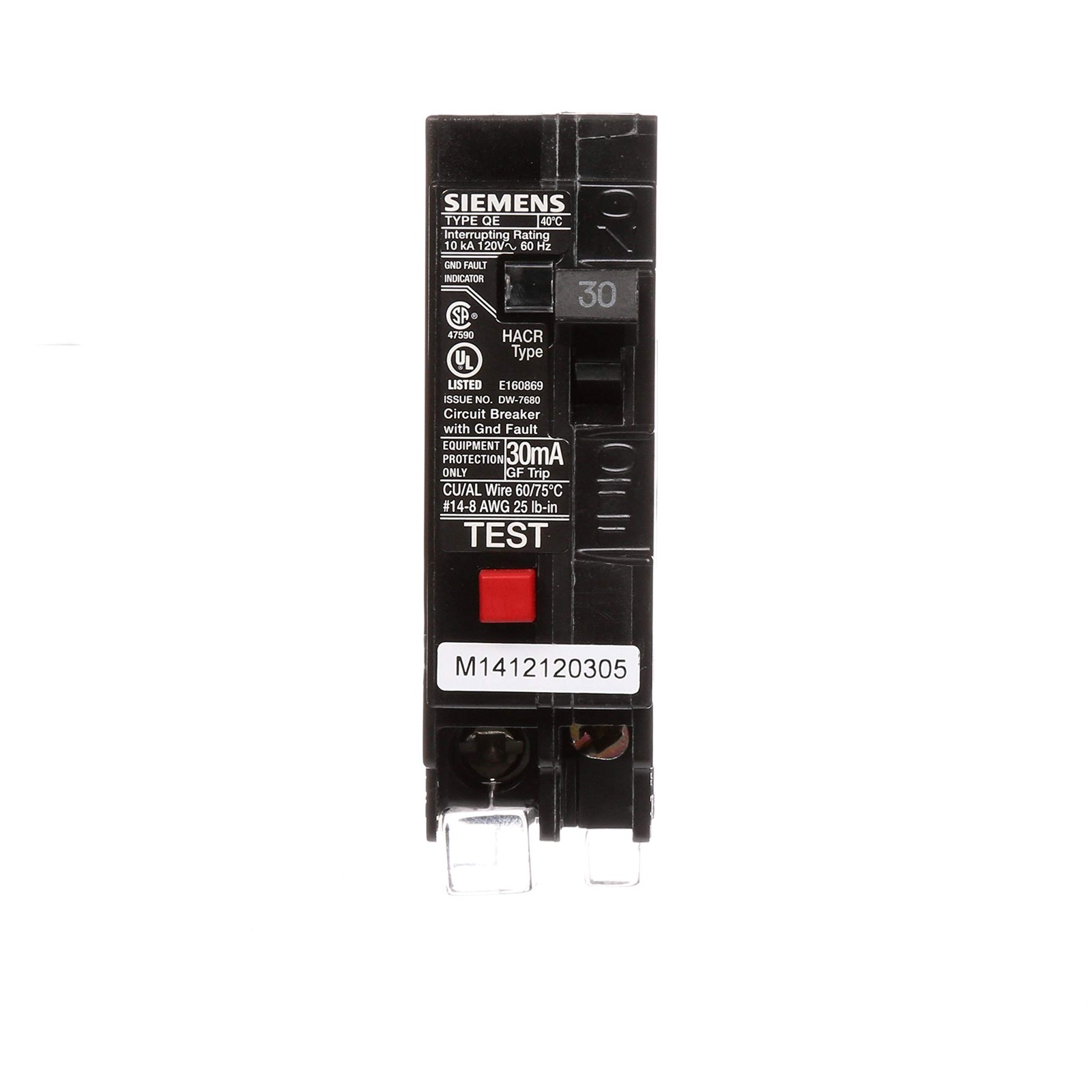 NIB – Siemens – QE130 – Low Voltage Residential Circuit Breaker, 30A, 120V