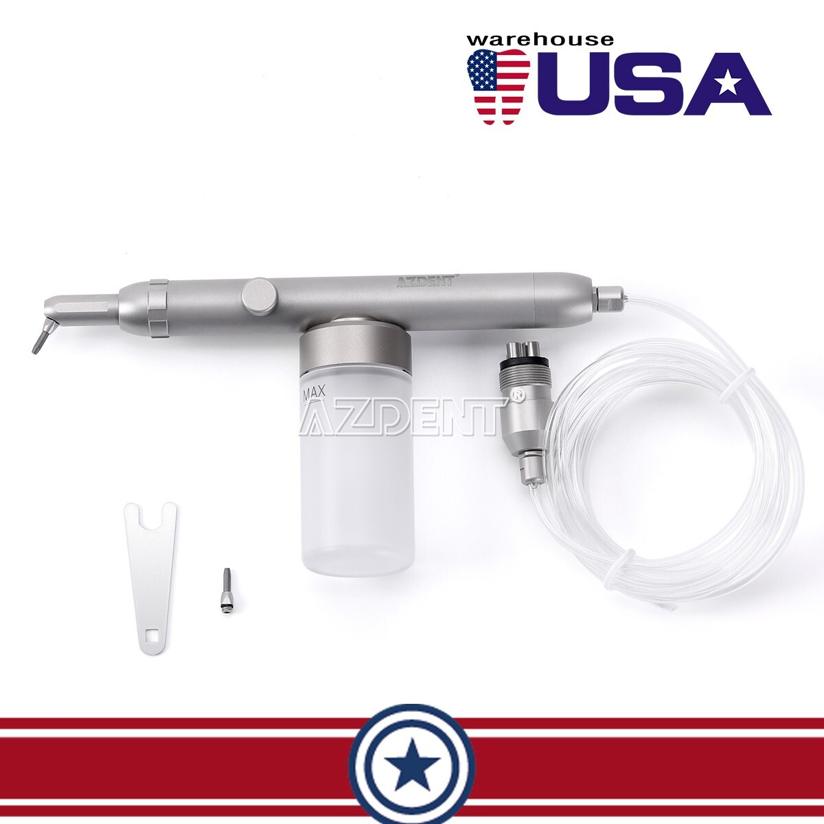 Dental High Low Speed Handpiece Kit 4 Hole /Alumina Microetcher Sandblasting Gun