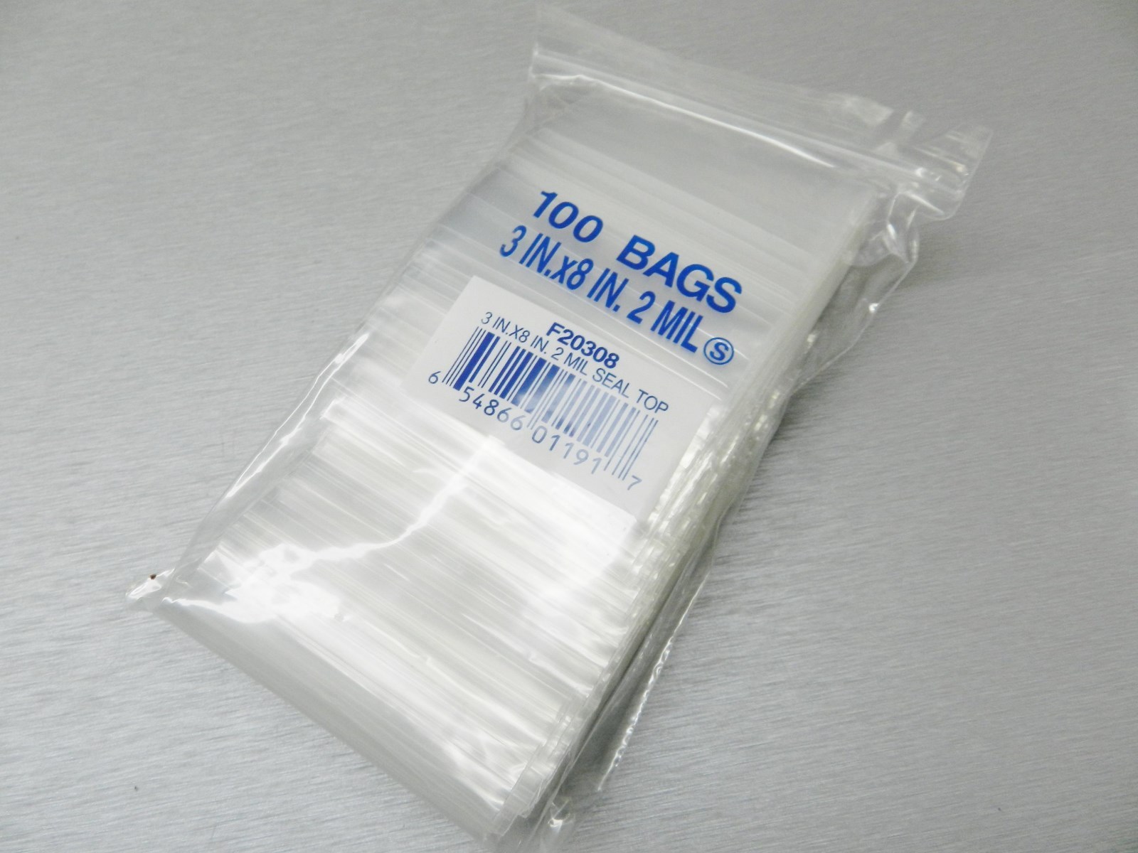 500 Zip Seal Bags 3″ x 8″ Clear 2Mil Baggies Reclosable Poly Zip Slide Lock Bag